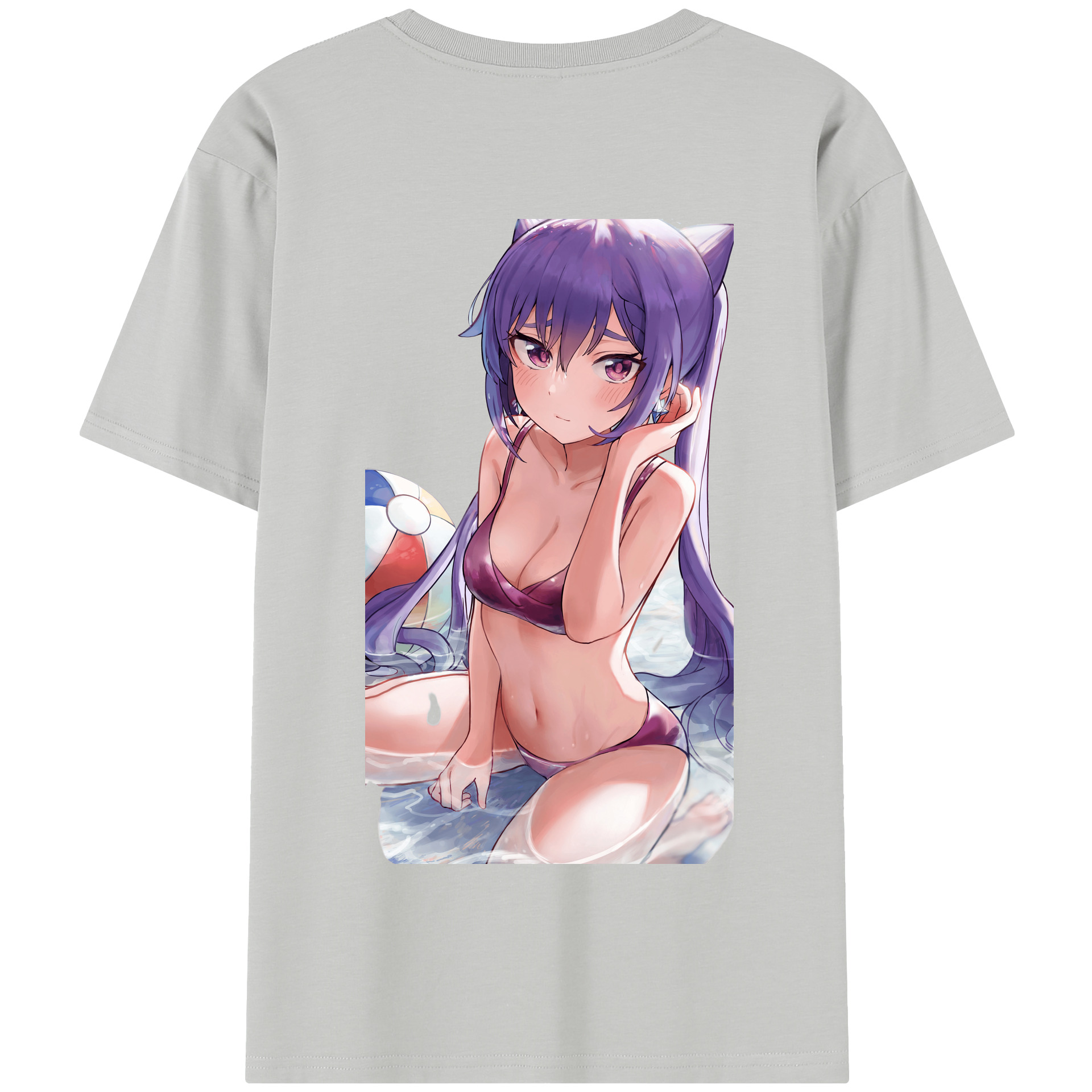 げんし神 刻晴 こくせい genshin Kokusei 綿100％半袖Tシャツ（背面プリント）