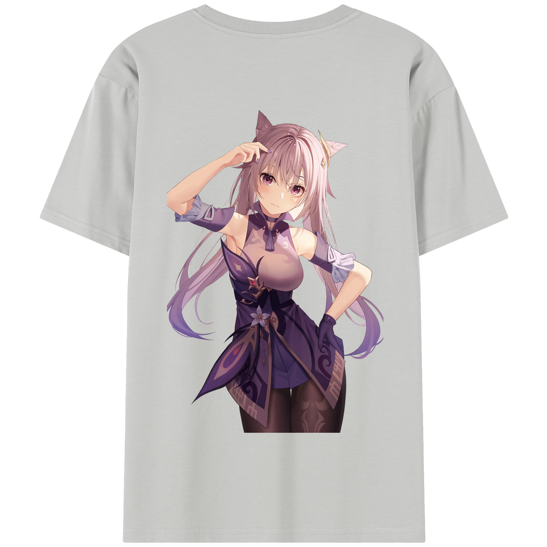 げんし神 刻晴 こくせい genshin Kokusei 綿100％半袖Tシャツ（背面プリント）