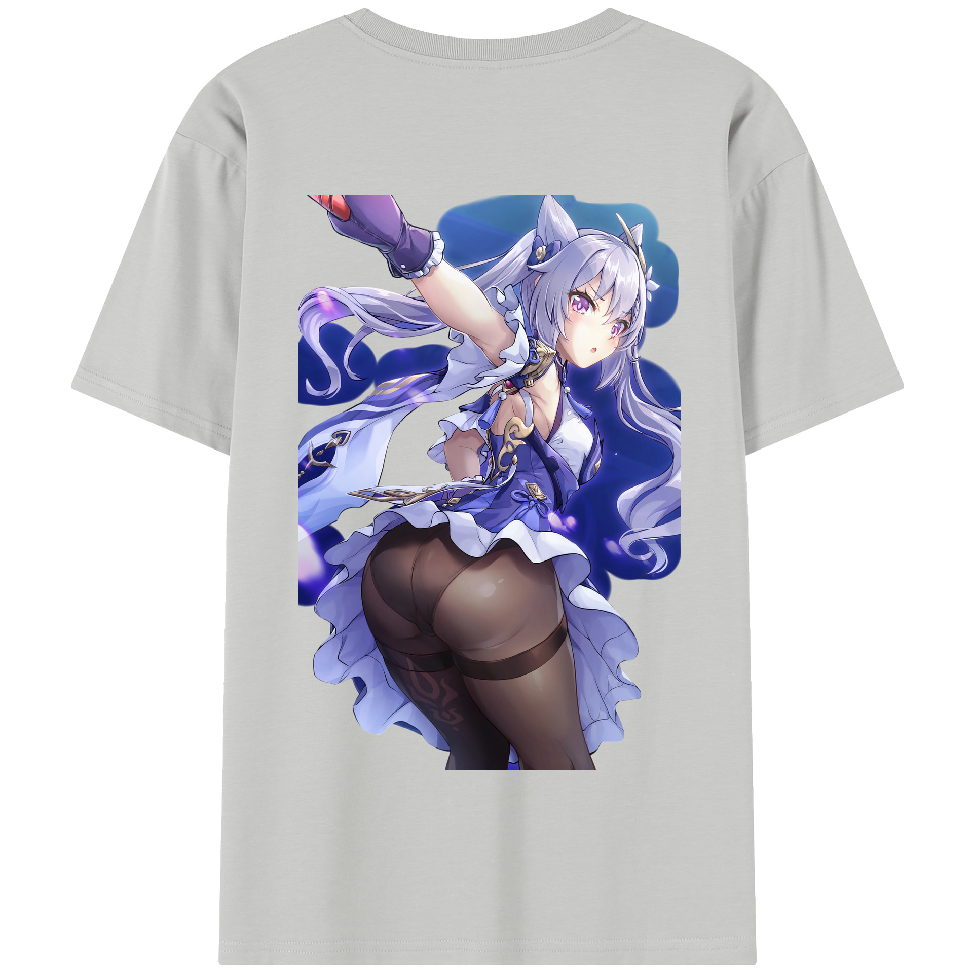 げんし神 刻晴 こくせい genshin Kokusei 綿100％半袖Tシャツ（背面プリント）