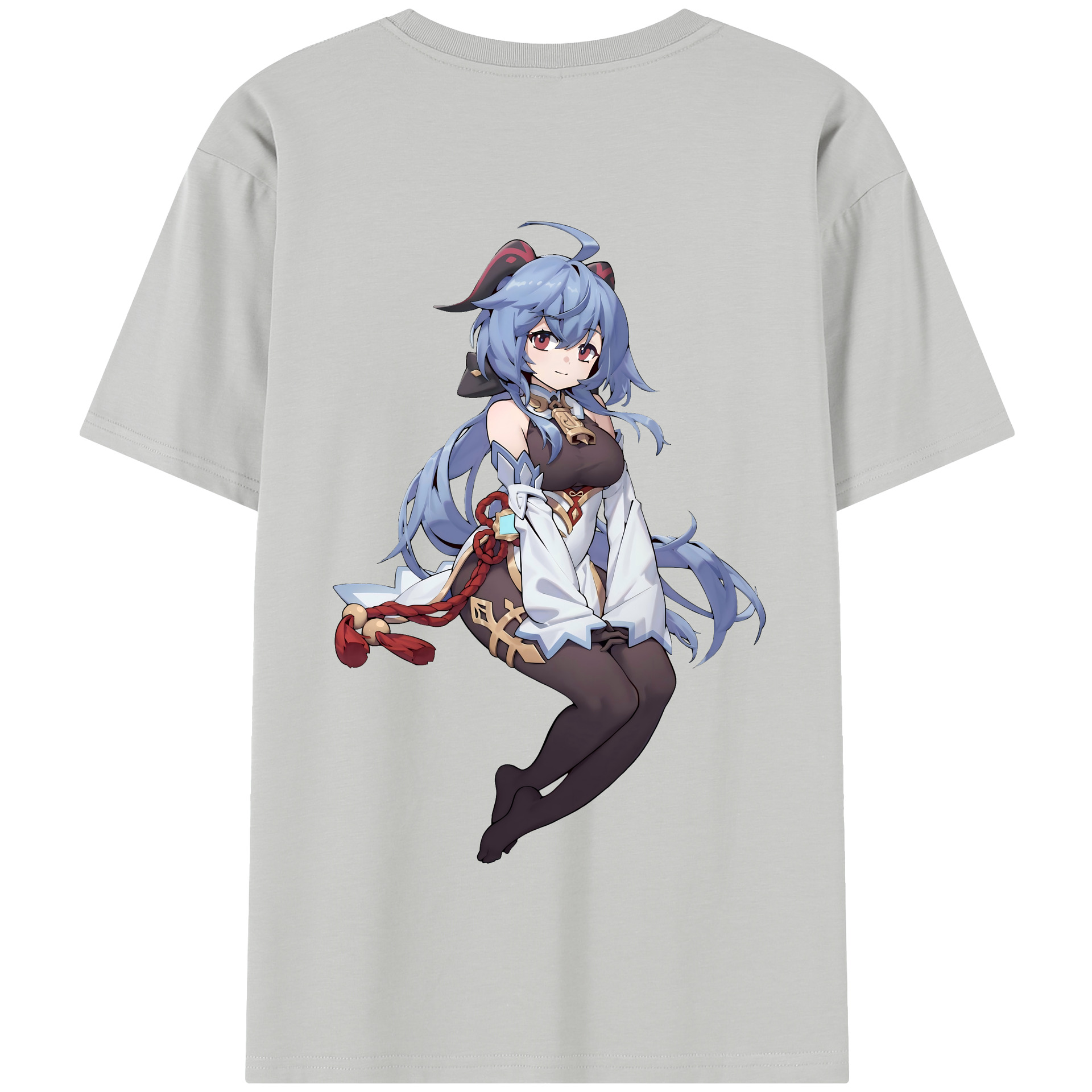 げんし神 甘雨 かんう genshin Ganyu 綿100％半袖Tシャツ（背面プリント）