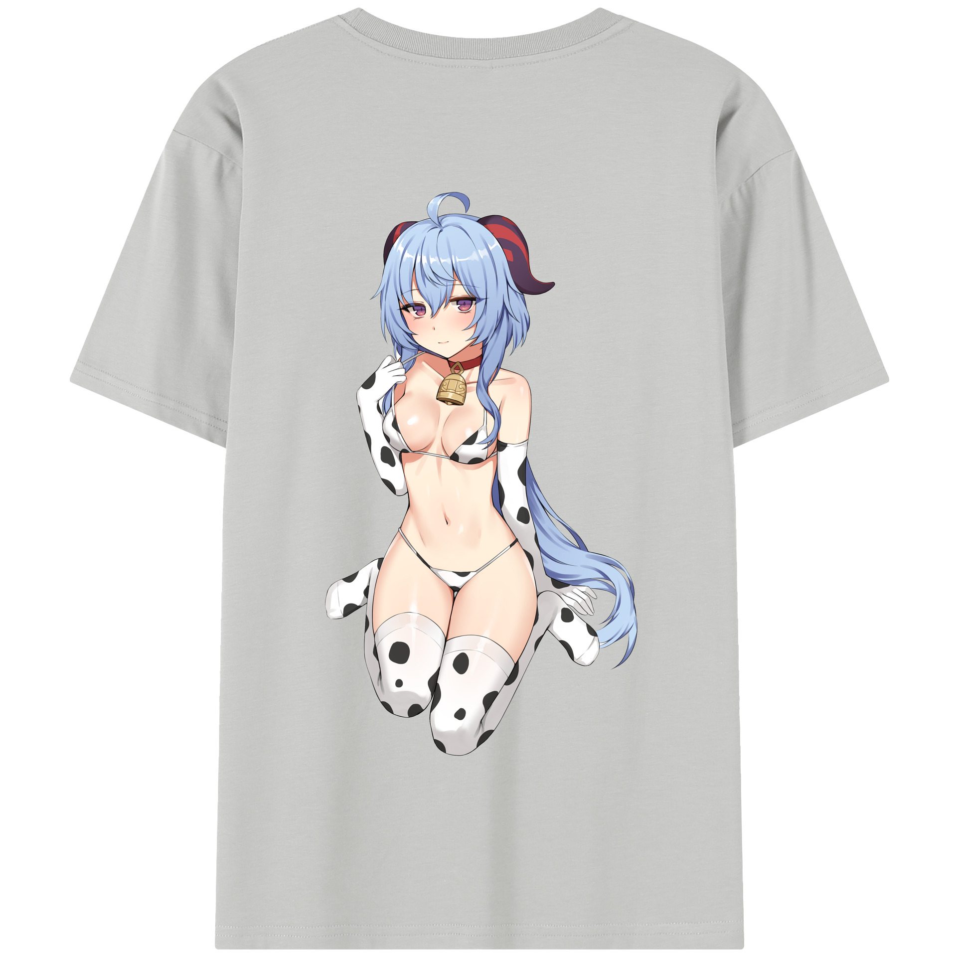 げんし神 甘雨 かんう genshin Ganyu 綿100％半袖Tシャツ（背面プリント）