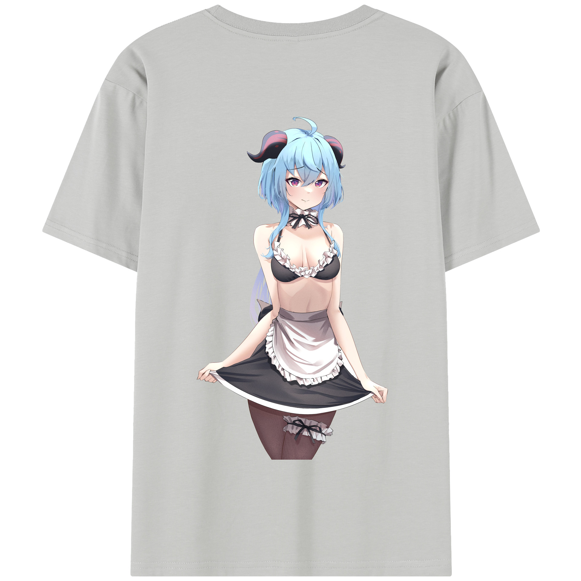 げんし神 甘雨 かんう genshin Ganyu 綿100％半袖Tシャツ（背面プリント）