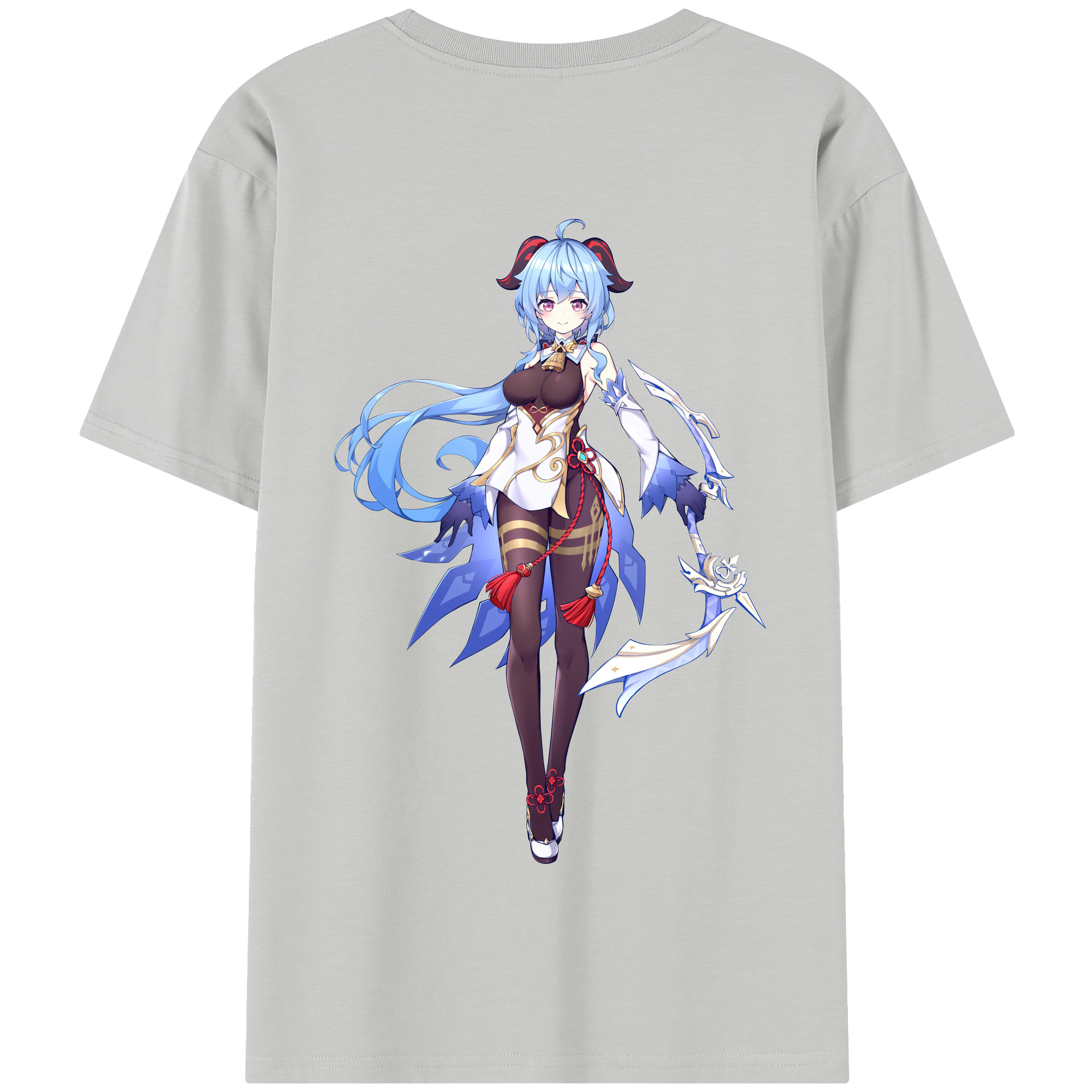 げんし神 甘雨 かんう genshin Ganyu 綿100％半袖Tシャツ（背面プリント）
