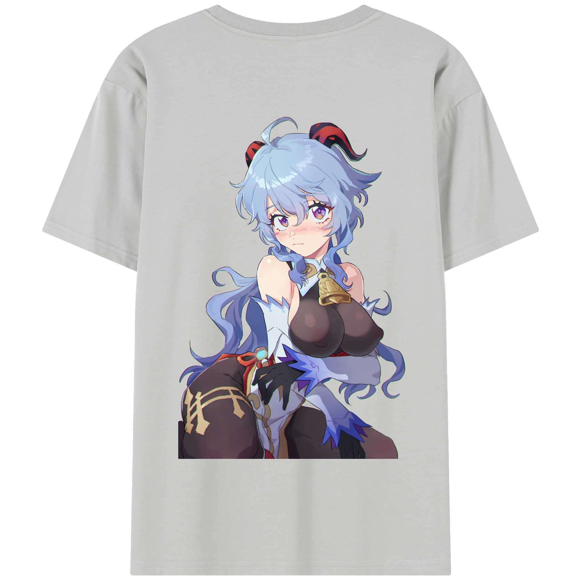 げんし神 甘雨 かんう genshin Ganyu 綿100％半袖Tシャツ（背面プリント）