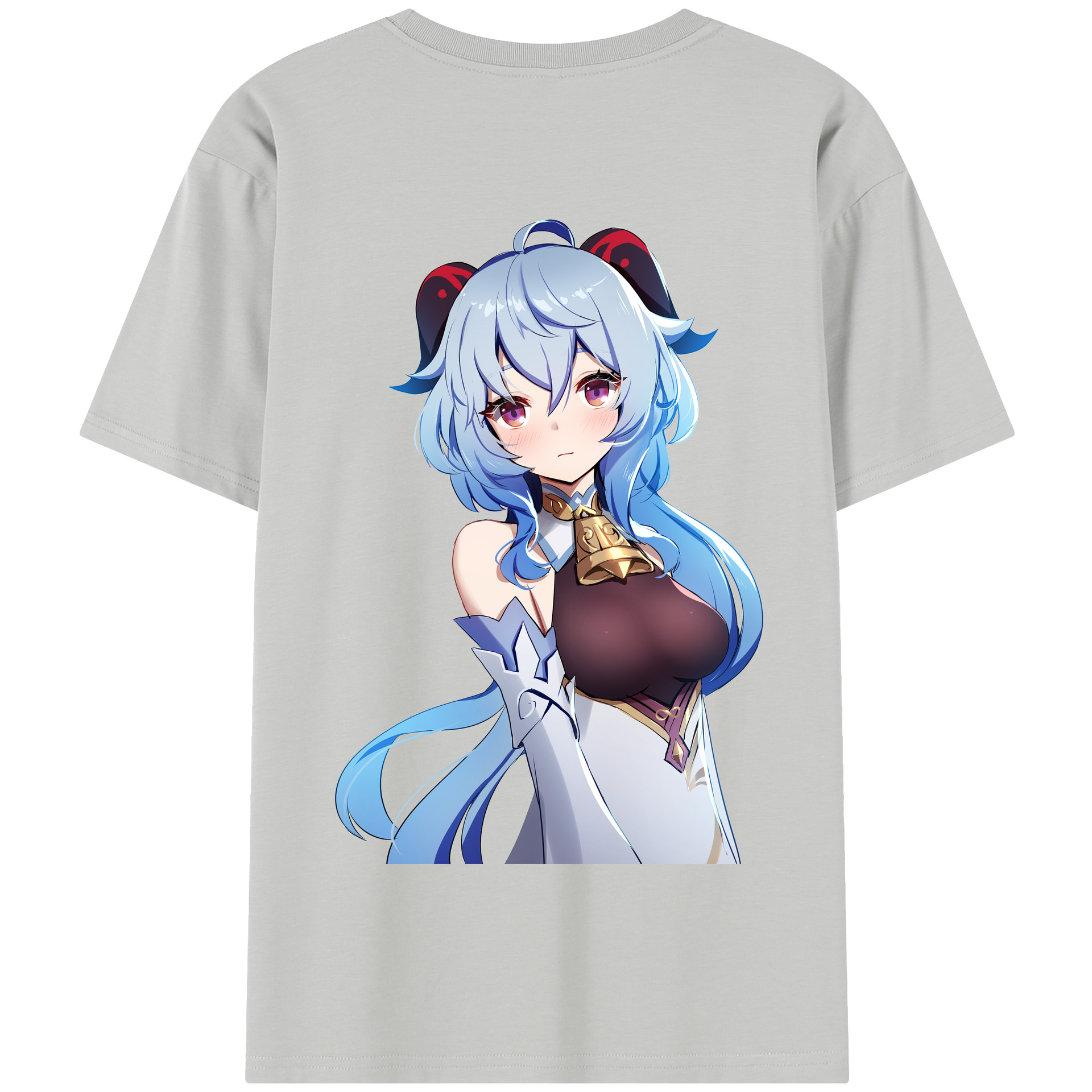げんし神 甘雨 かんう genshin Ganyu 綿100％半袖Tシャツ（背面プリント）