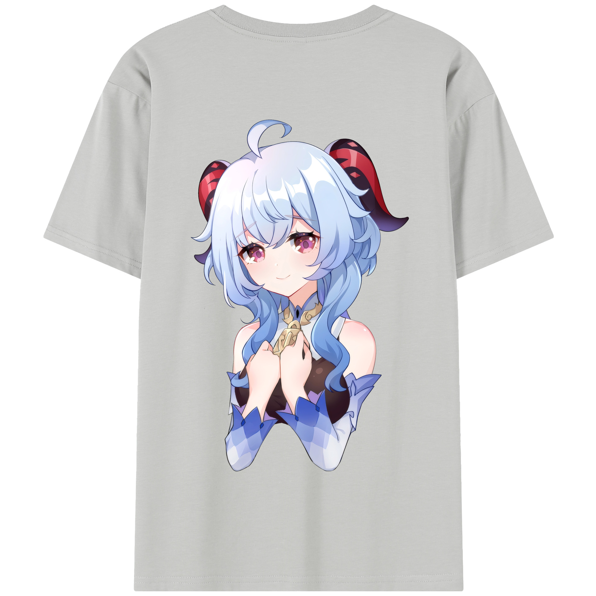 げんし神 甘雨 かんう genshin Ganyu 綿100％半袖Tシャツ（背面プリント）