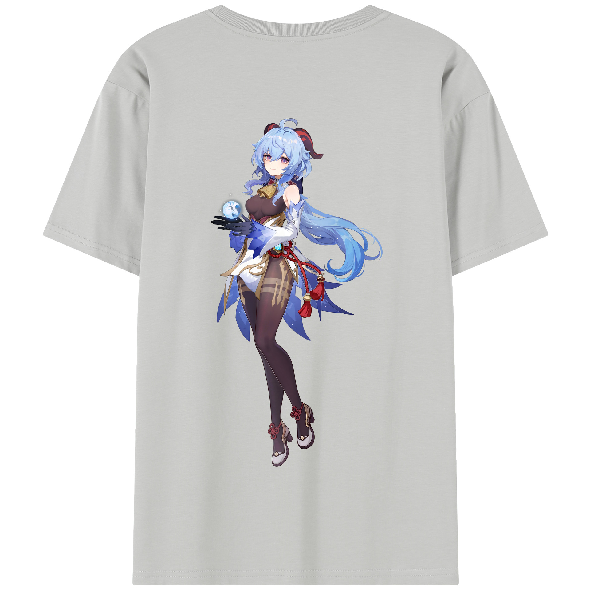 げんし神 甘雨 かんう genshin Ganyu 綿100％半袖Tシャツ（背面プリント）
