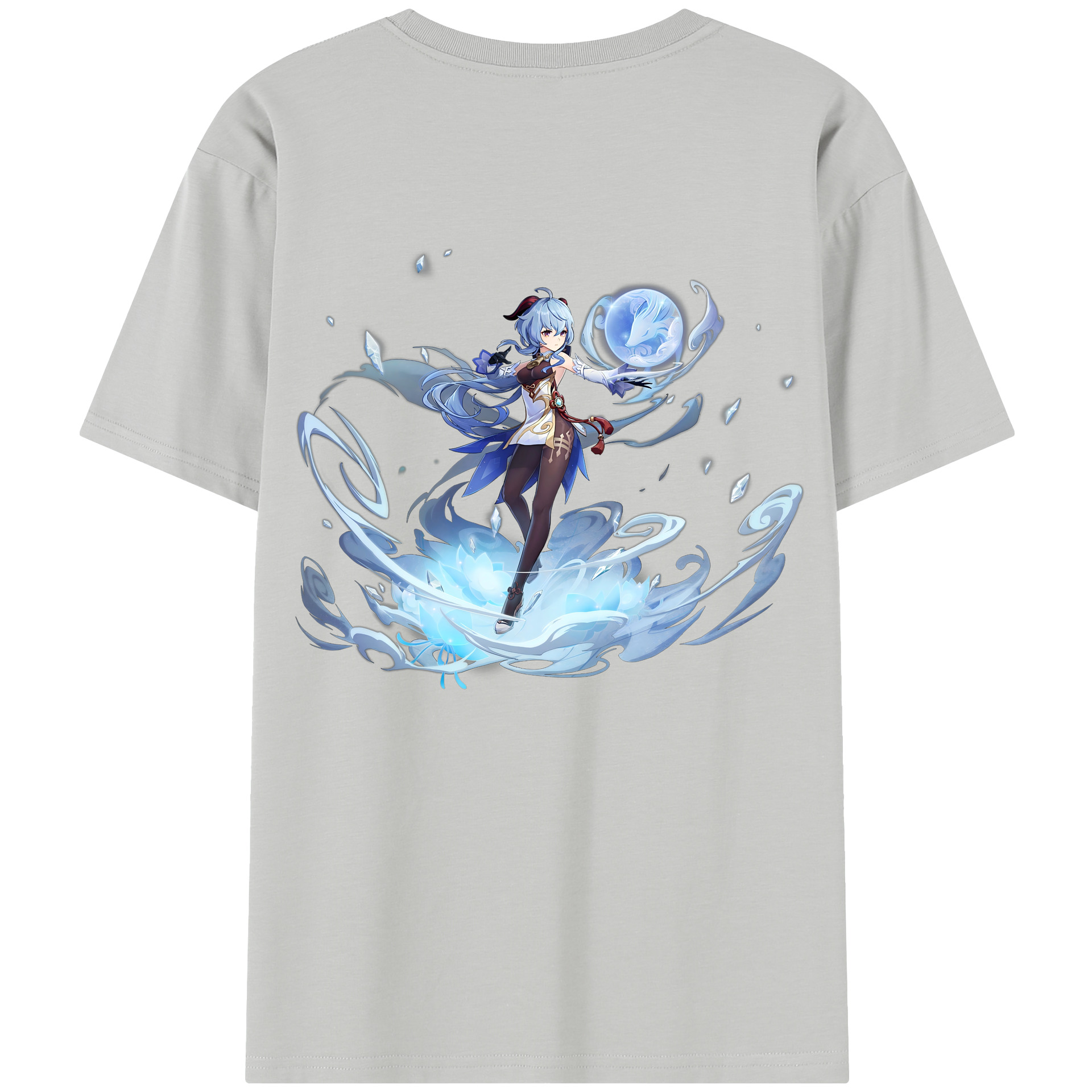げんし神 甘雨 かんう genshin Ganyu 綿100％半袖Tシャツ（背面プリント）