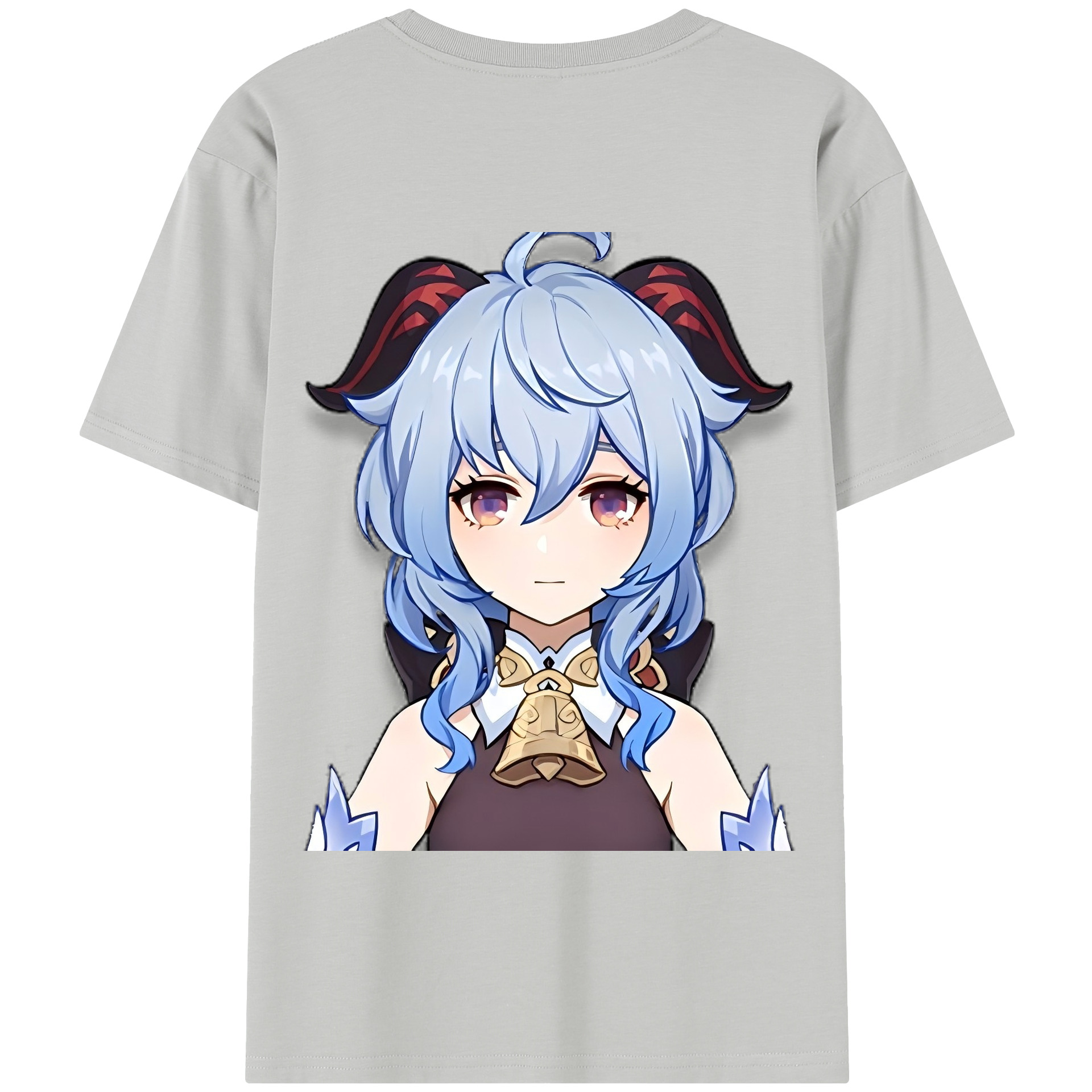 げんし神 甘雨 かんう genshin Ganyu 綿100％半袖Tシャツ（背面プリント）
