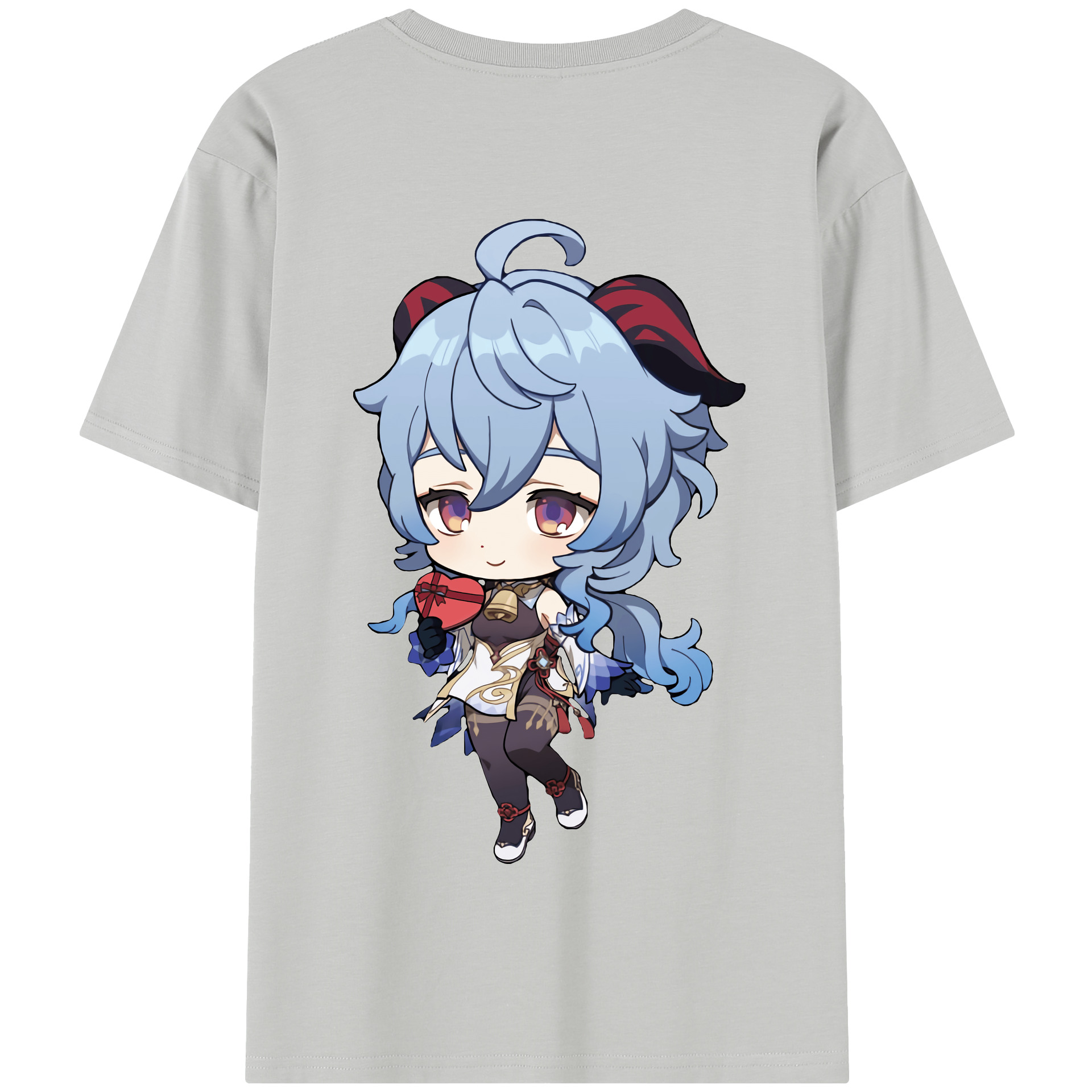 げんし神 甘雨 かんう genshin Ganyu 綿100％半袖Tシャツ（背面プリント）