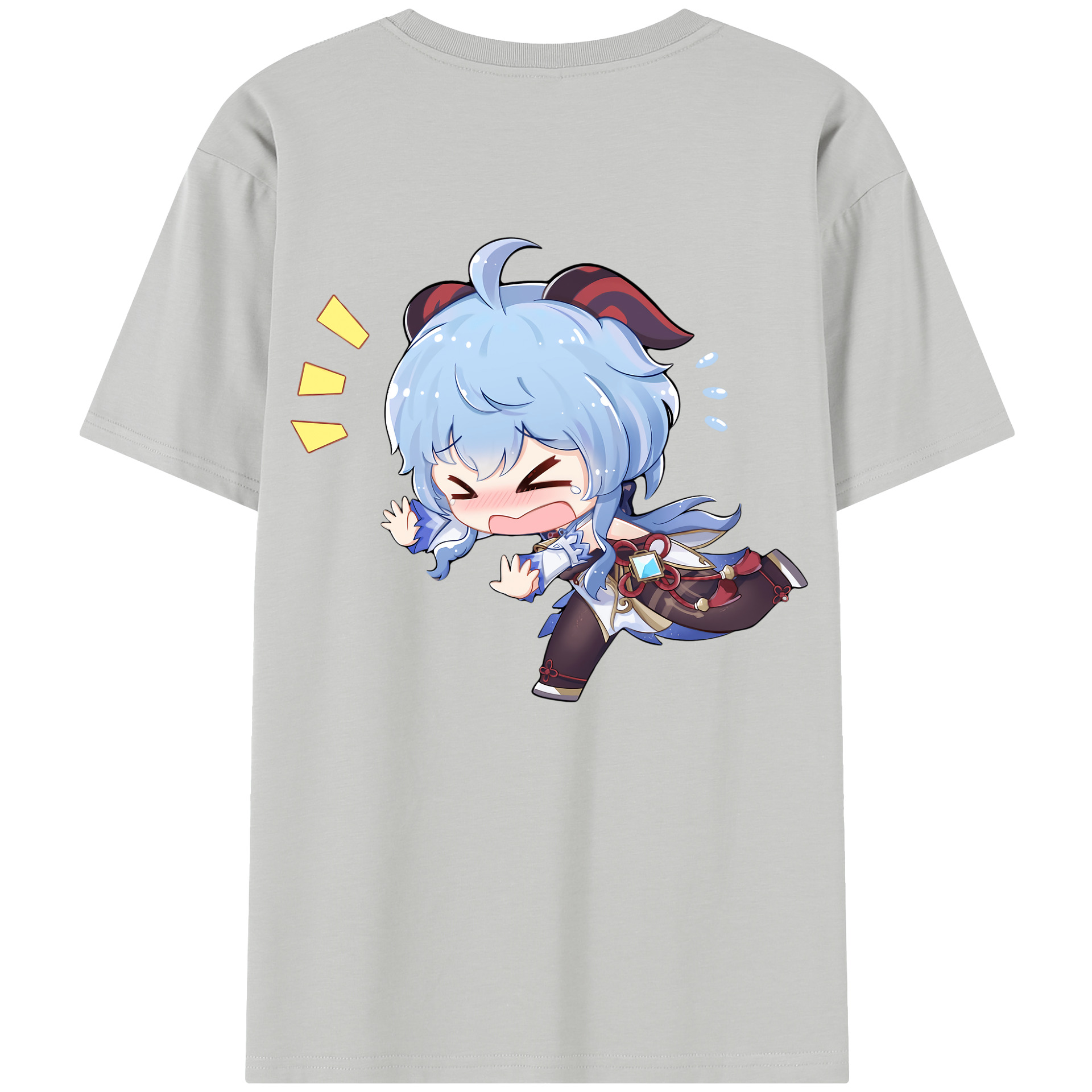 げんし神 甘雨 かんう genshin Ganyu 綿100％半袖Tシャツ（背面プリント）