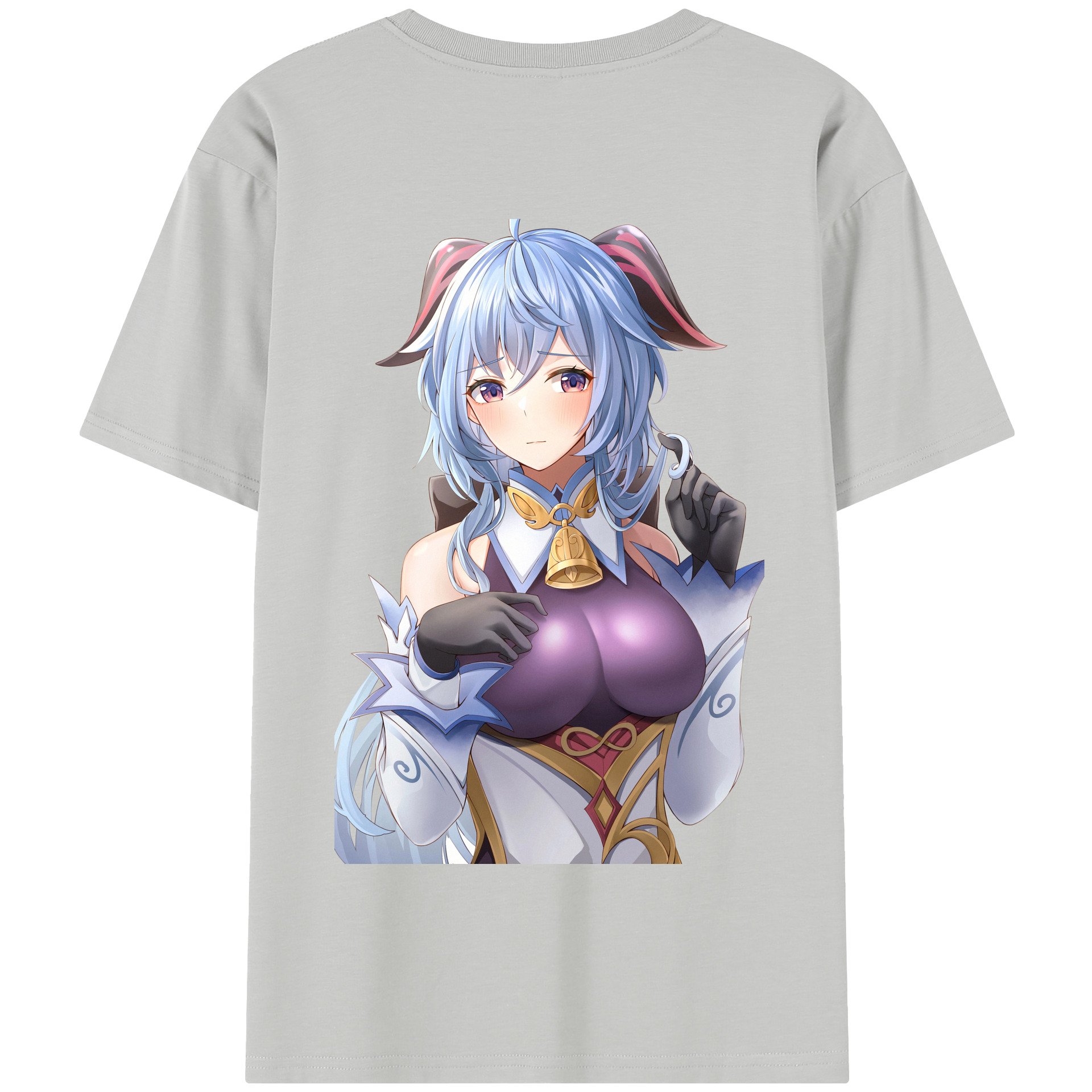 げんし神 甘雨 かんう genshin Ganyu 綿100％半袖Tシャツ（背面プリント）