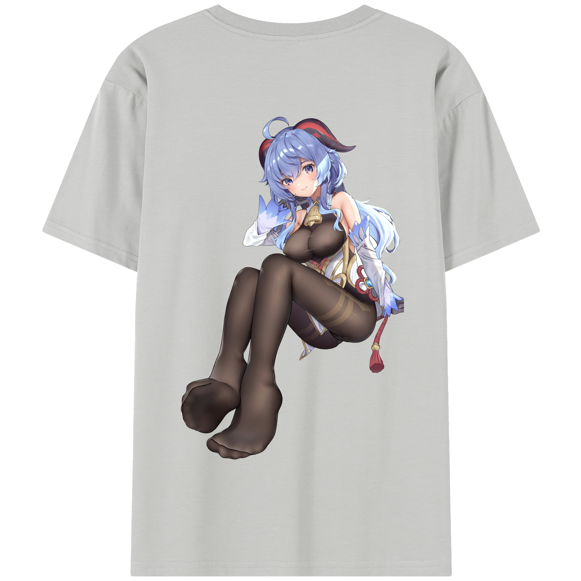 げんし神 甘雨 かんう genshin Ganyu 綿100％半袖Tシャツ（背面プリント）