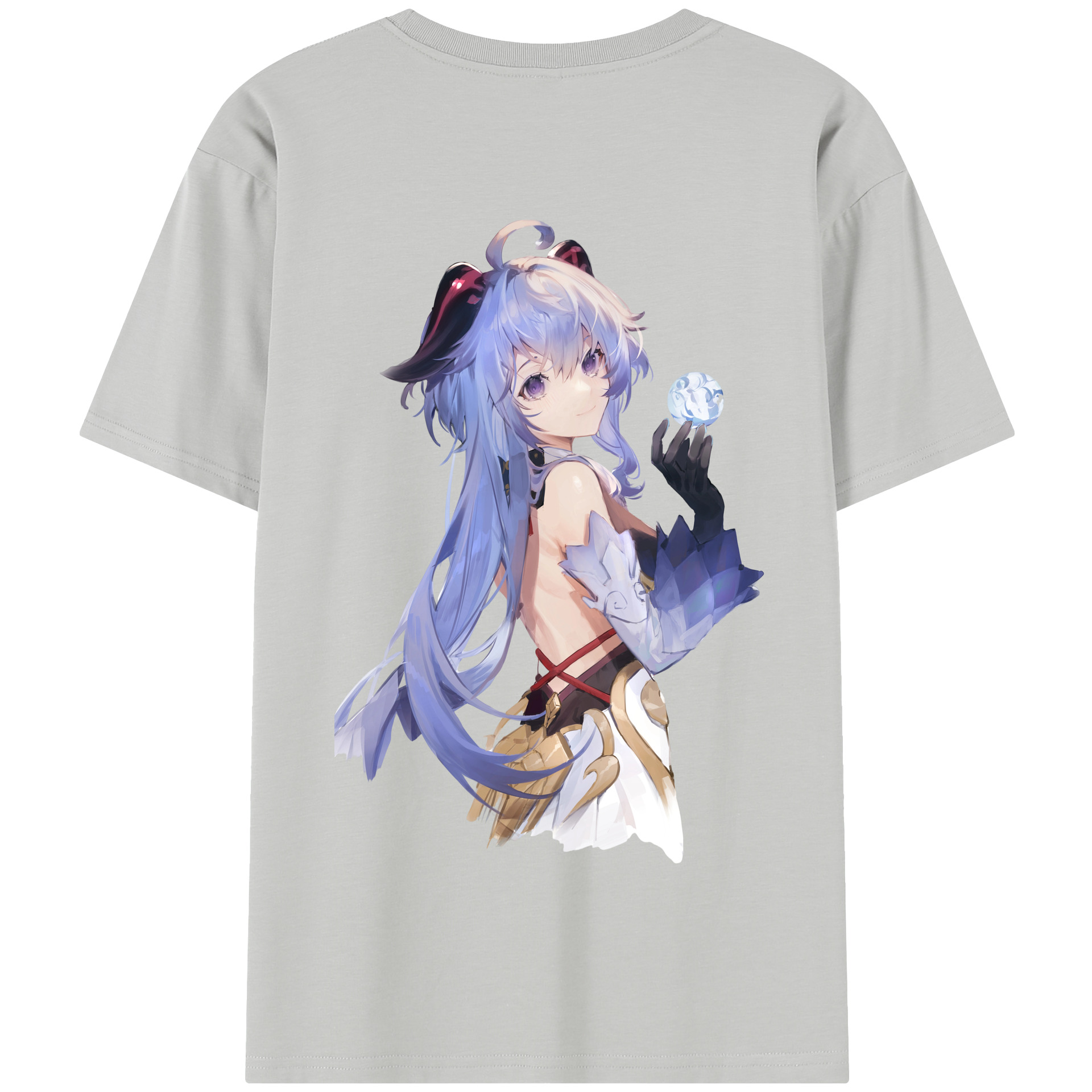 げんし神 甘雨 かんう genshin Ganyu 綿100％半袖Tシャツ（背面プリント）