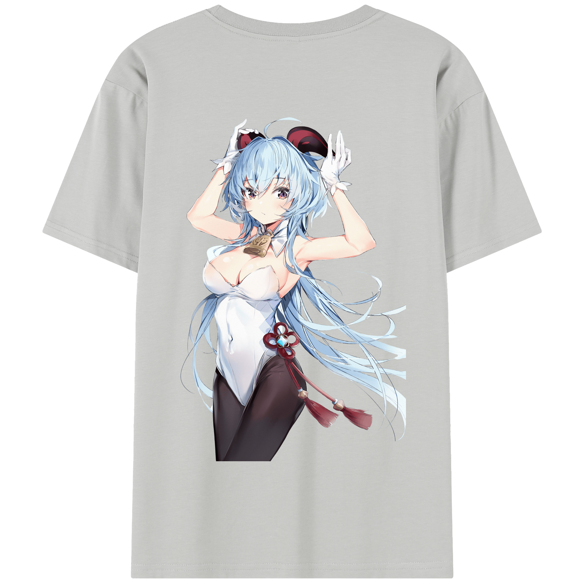 げんし神 甘雨 かんう genshin Ganyu 綿100％半袖Tシャツ（背面プリント）