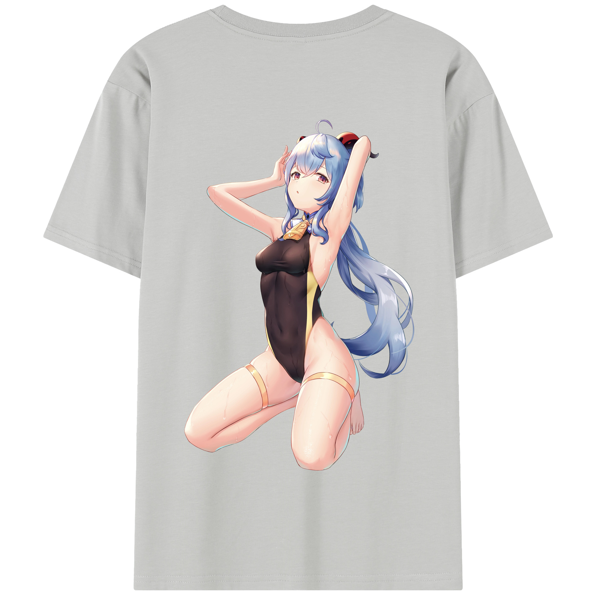 げんし神 甘雨 かんう genshin Ganyu 綿100％半袖Tシャツ（背面プリント）