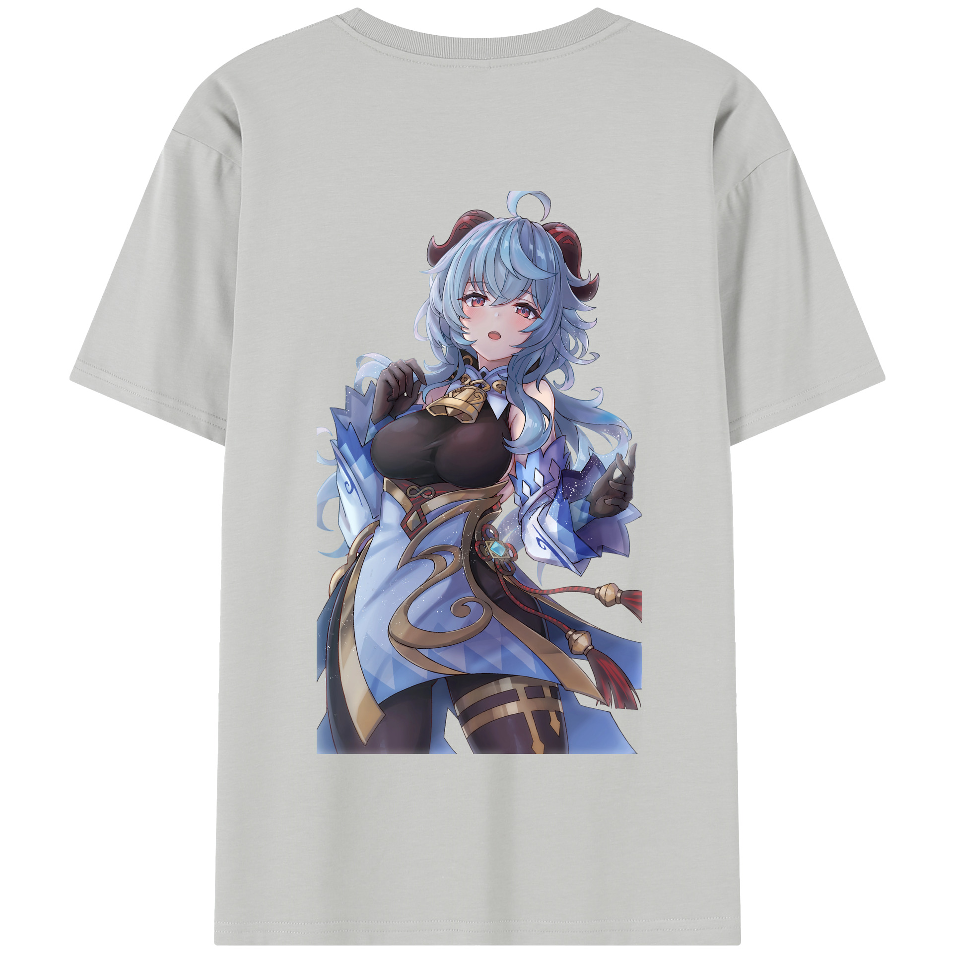 げんし神 甘雨 かんう genshin Ganyu 綿100％半袖Tシャツ（背面プリント）