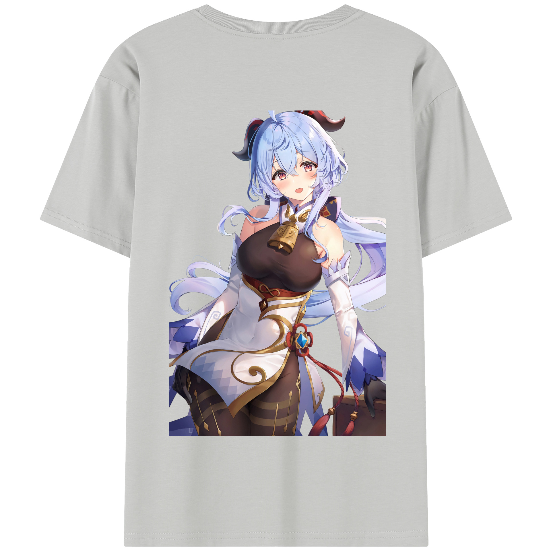 げんし神 甘雨 かんう genshin Ganyu 綿100％半袖Tシャツ（背面プリント）