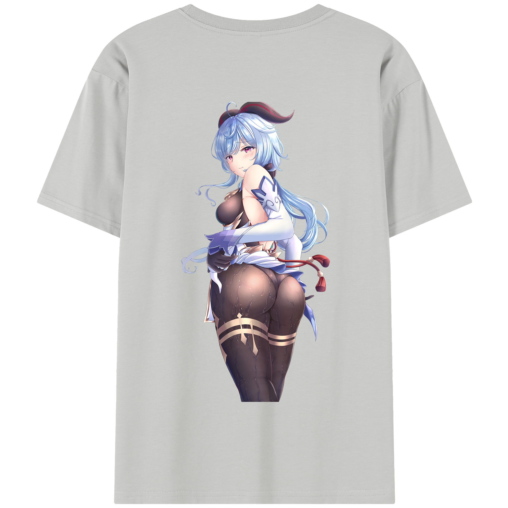げんし神 甘雨 かんう genshin Ganyu 綿100％半袖Tシャツ（背面プリント）