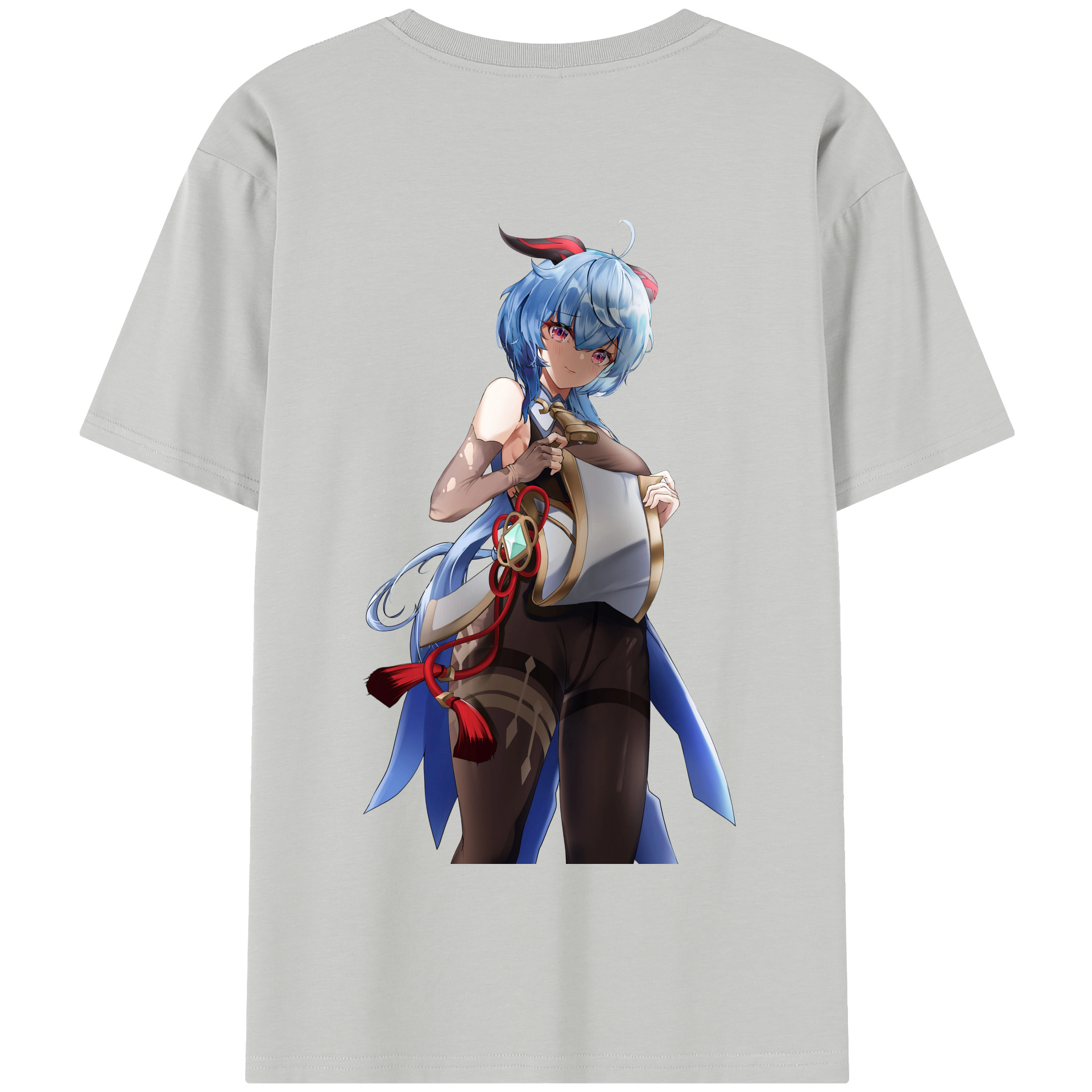 げんし神 甘雨 かんう genshin Ganyu 綿100％半袖Tシャツ（背面プリント）