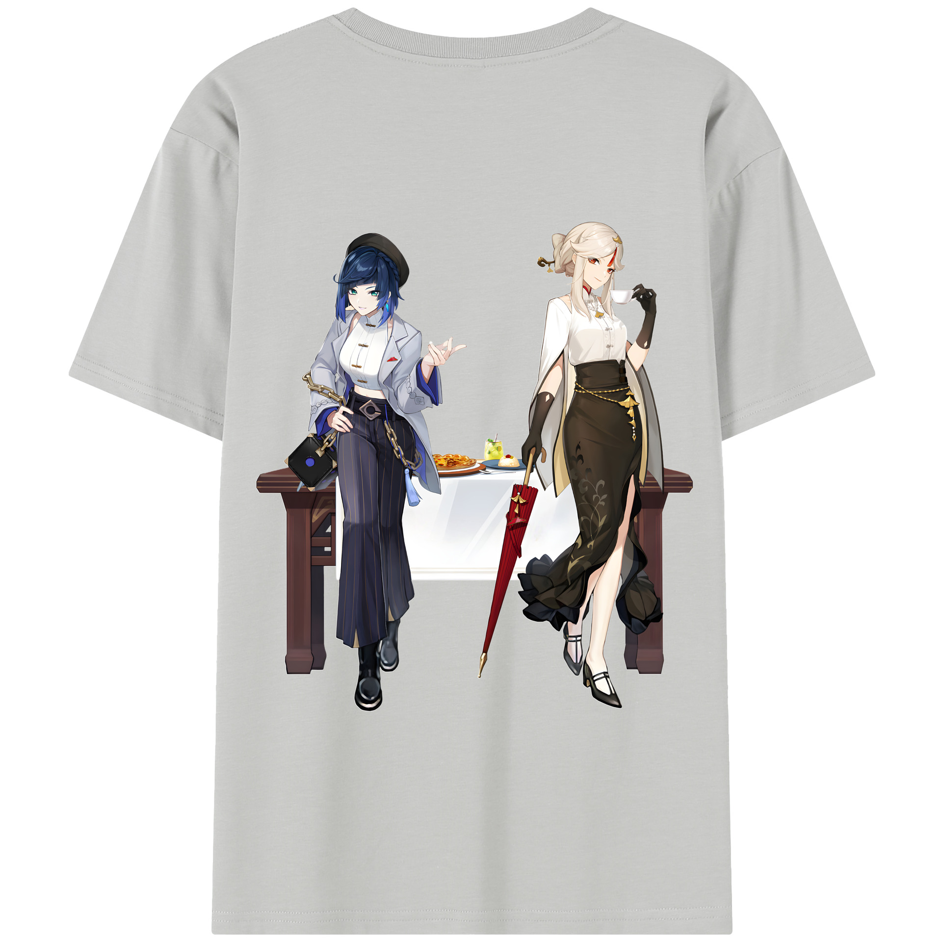 げんし神 夜兰 やらん genshin Yaran 綿100％半袖Tシャツ（背面プリント）