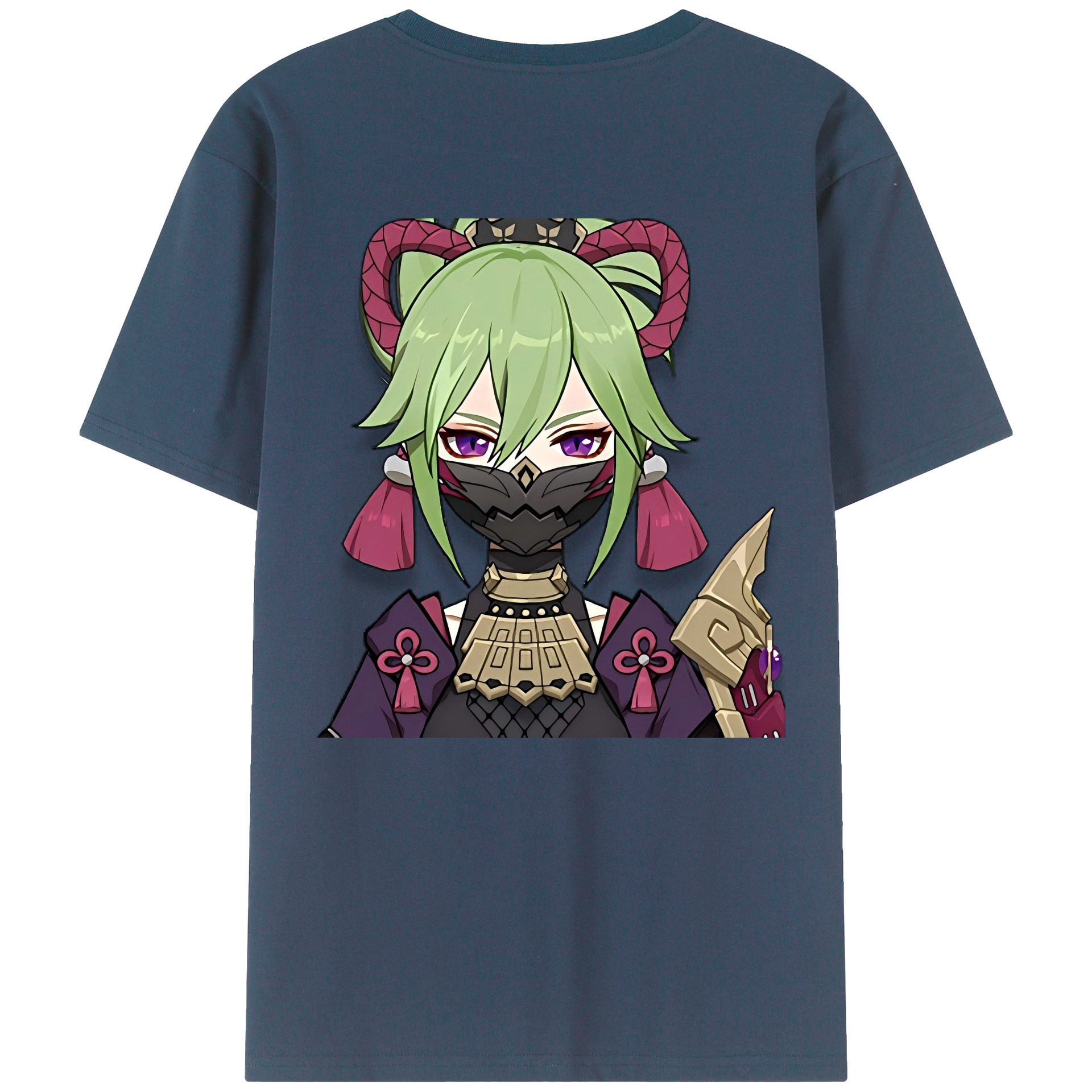 げんし神  久岐忍 くき しのぶ genshin Kuki Shinobu 綿100％半袖Tシャツ（背面プリント）