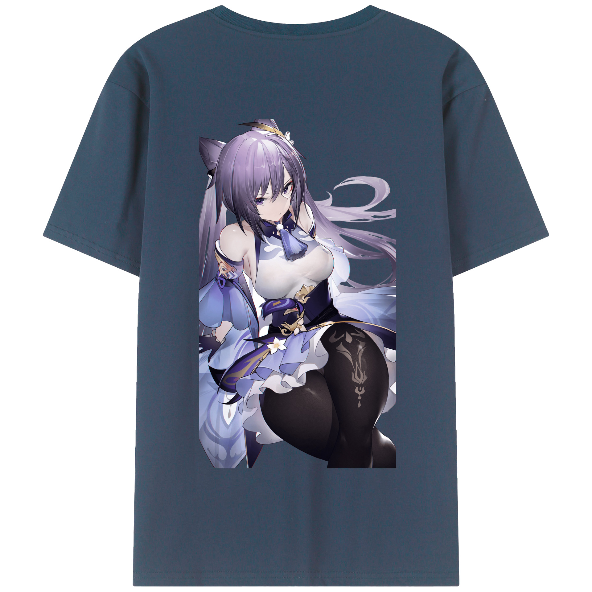 げんし神 刻晴 こくせい genshin Kokusei 綿100％半袖Tシャツ（背面プリント）