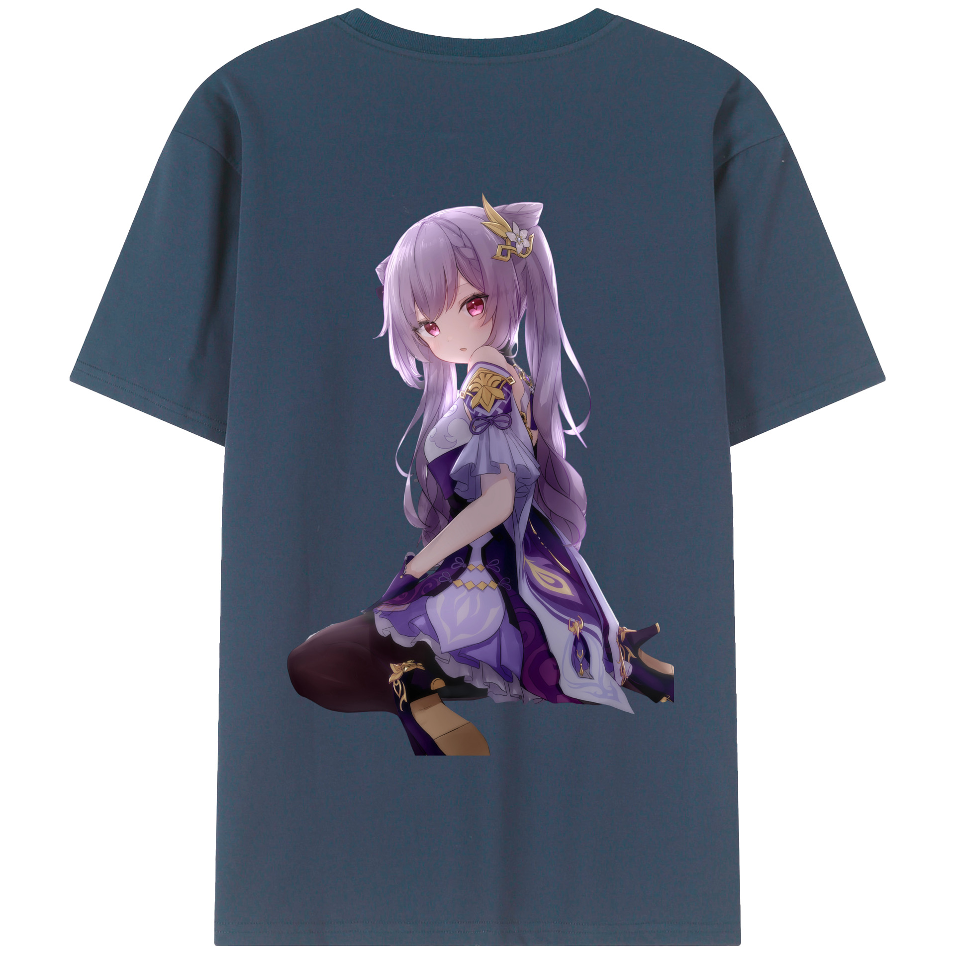 げんし神 刻晴 こくせい genshin Kokusei 綿100％半袖Tシャツ（背面プリント）