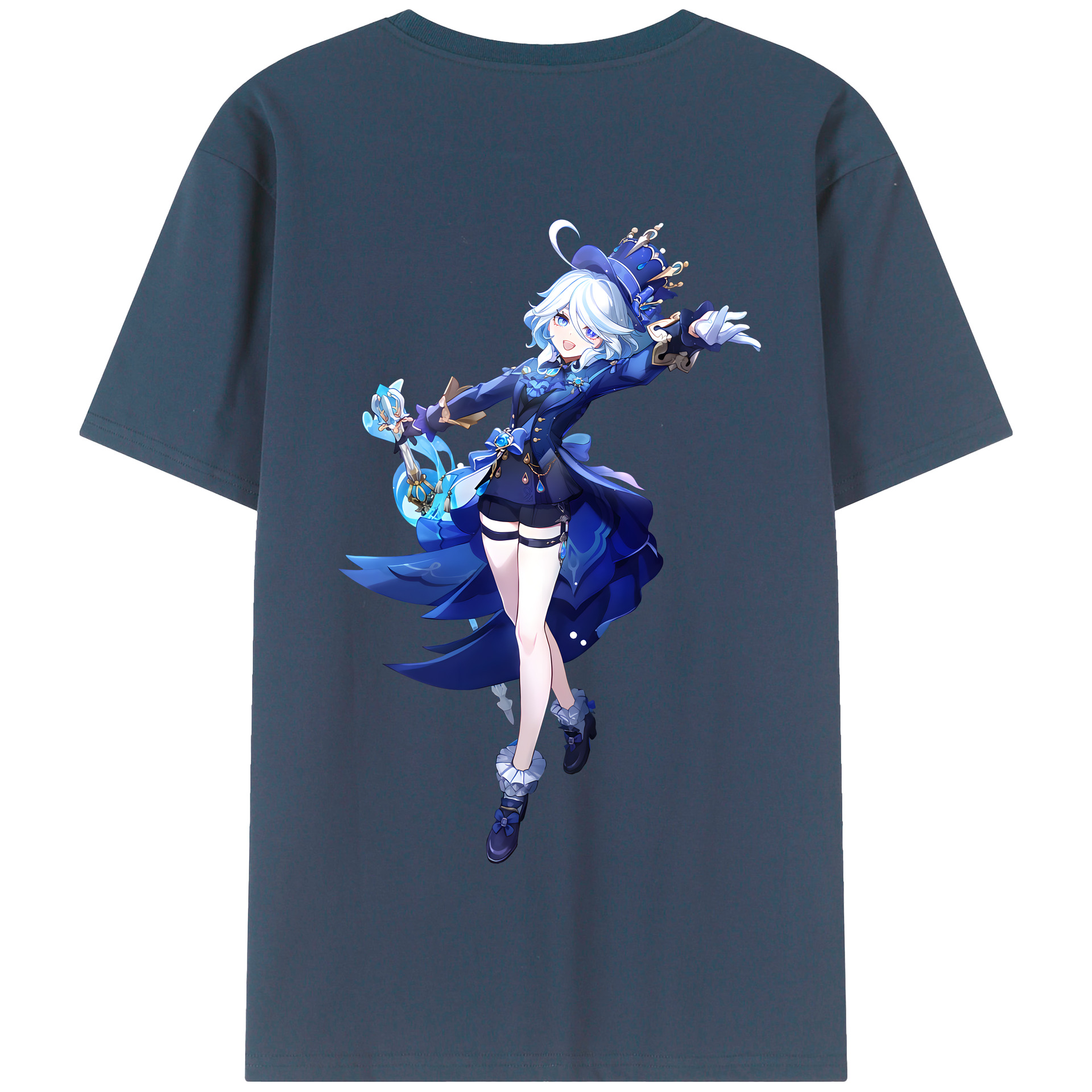 げんし神 フリーナ genshin Furina 綿100％半袖Tシャツ（背面プリント）