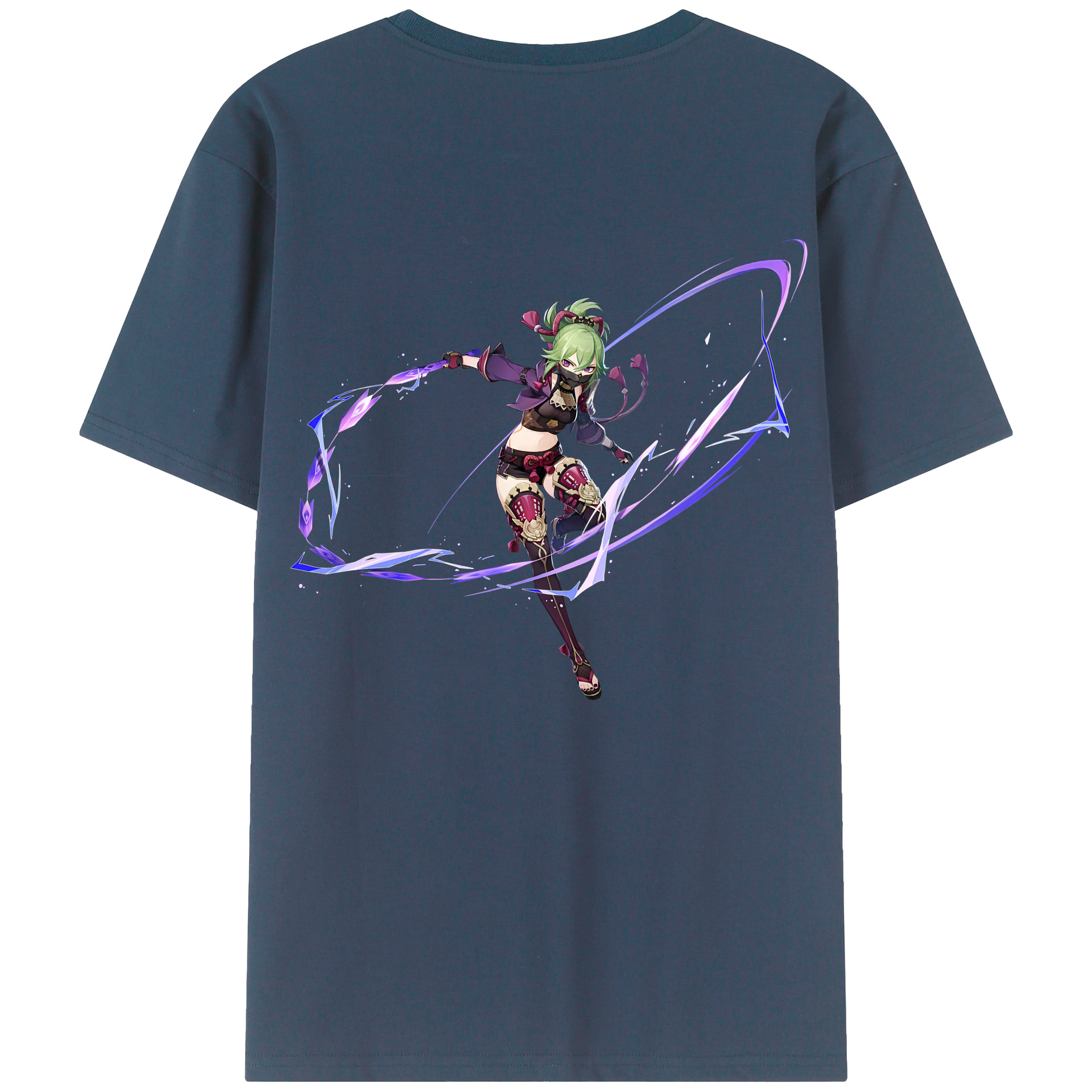 げんし神  久岐忍 くき しのぶ genshin Kuki Shinobu 綿100％半袖Tシャツ（背面プリント）