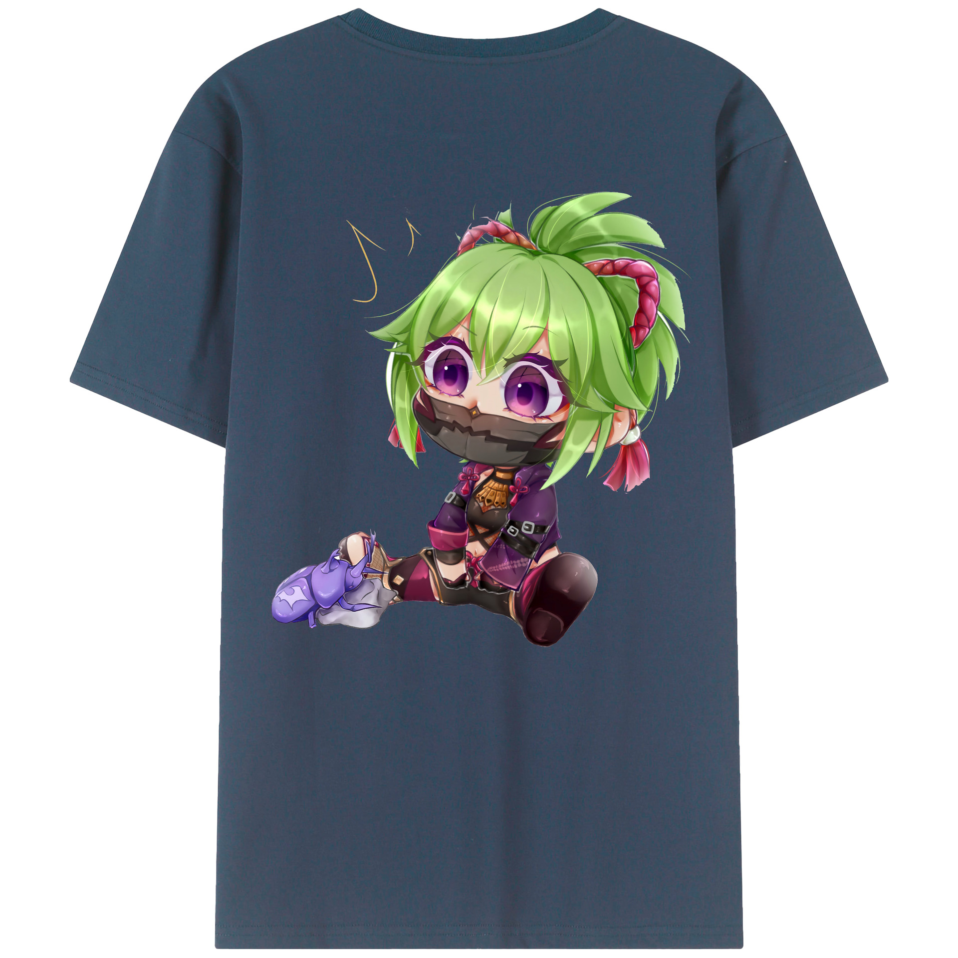 げんし神  久岐忍 くき しのぶ genshin Kuki Shinobu 綿100％半袖Tシャツ（背面プリント）