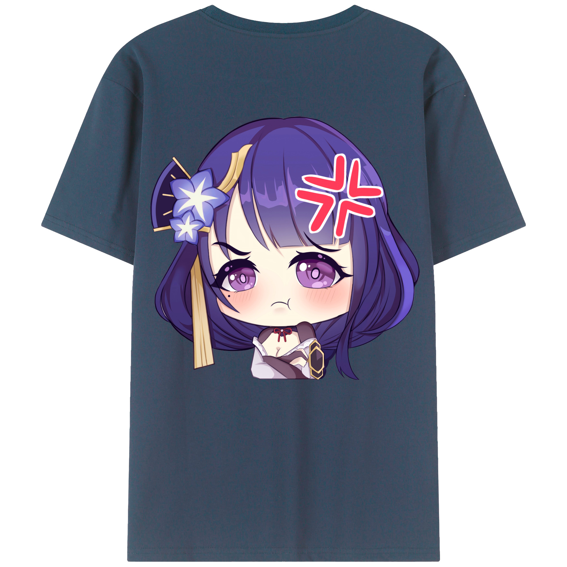 げんし神 雷電将軍 らいでんしょうぐん genshin Raiden Shogun 綿100％半袖Tシャツ（背面プリント）