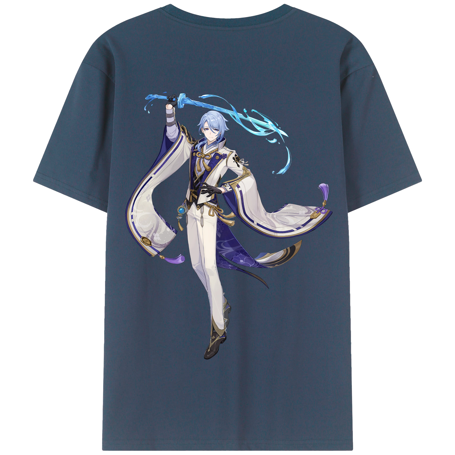 げんし神 神里綾人 かみさとあやと genshin Kamisato Ayato 綿100％半袖Tシャツ（背面プリント）