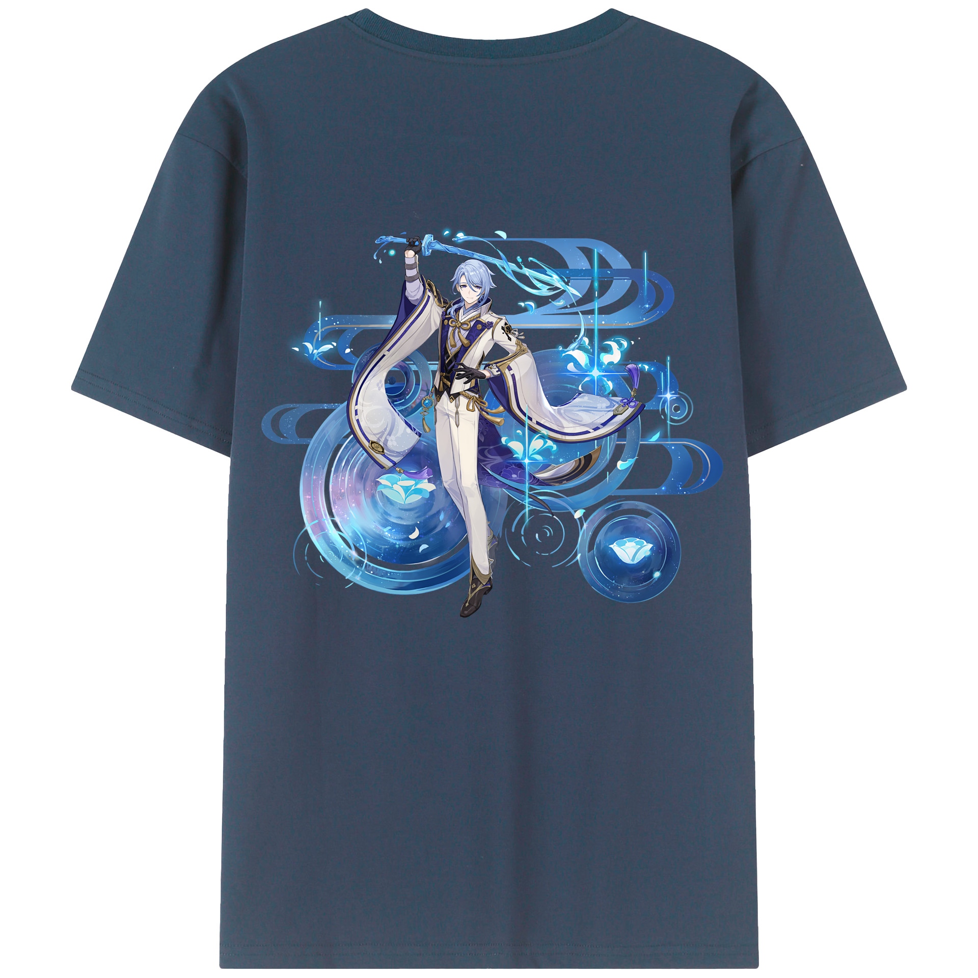 げんし神 神里綾人 かみさとあやと genshin Kamisato Ayato 綿100％半袖Tシャツ（背面プリント）