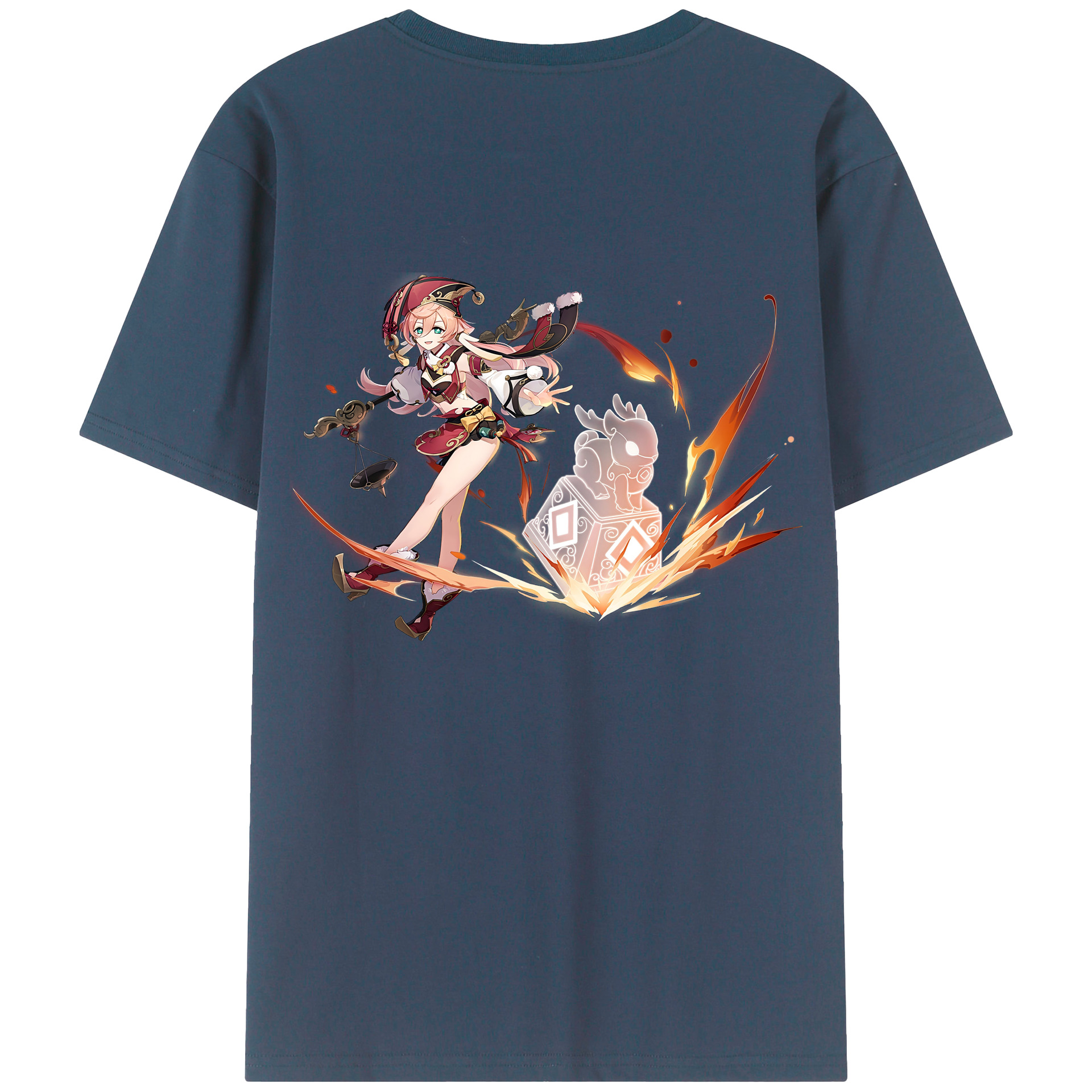 げんし神 ヤンフェイ genshin Yanfei 綿100％半袖Tシャツ（背面プリント）