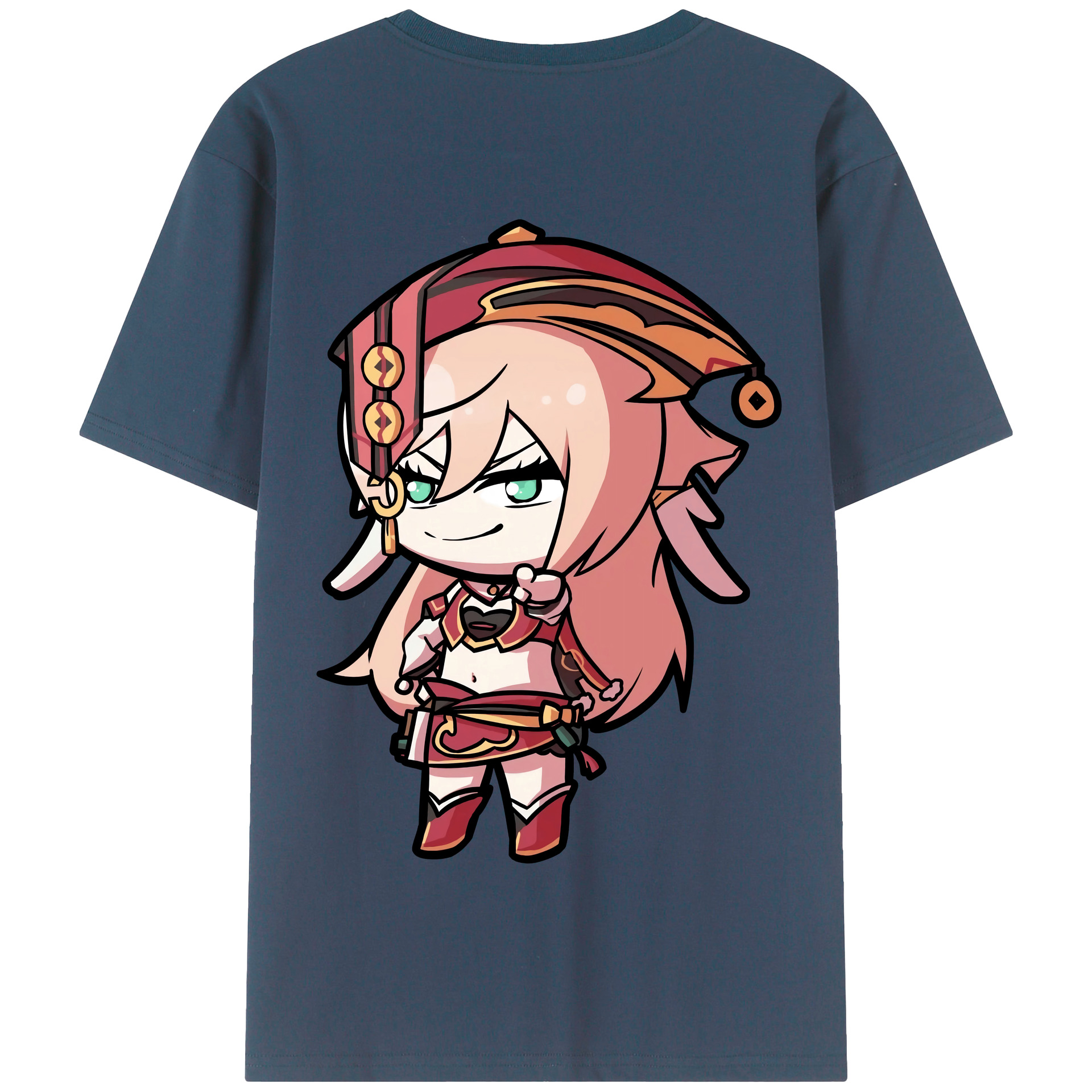 げんし神 ヤンフェイ genshin Yanfei 綿100％半袖Tシャツ（背面プリント）
