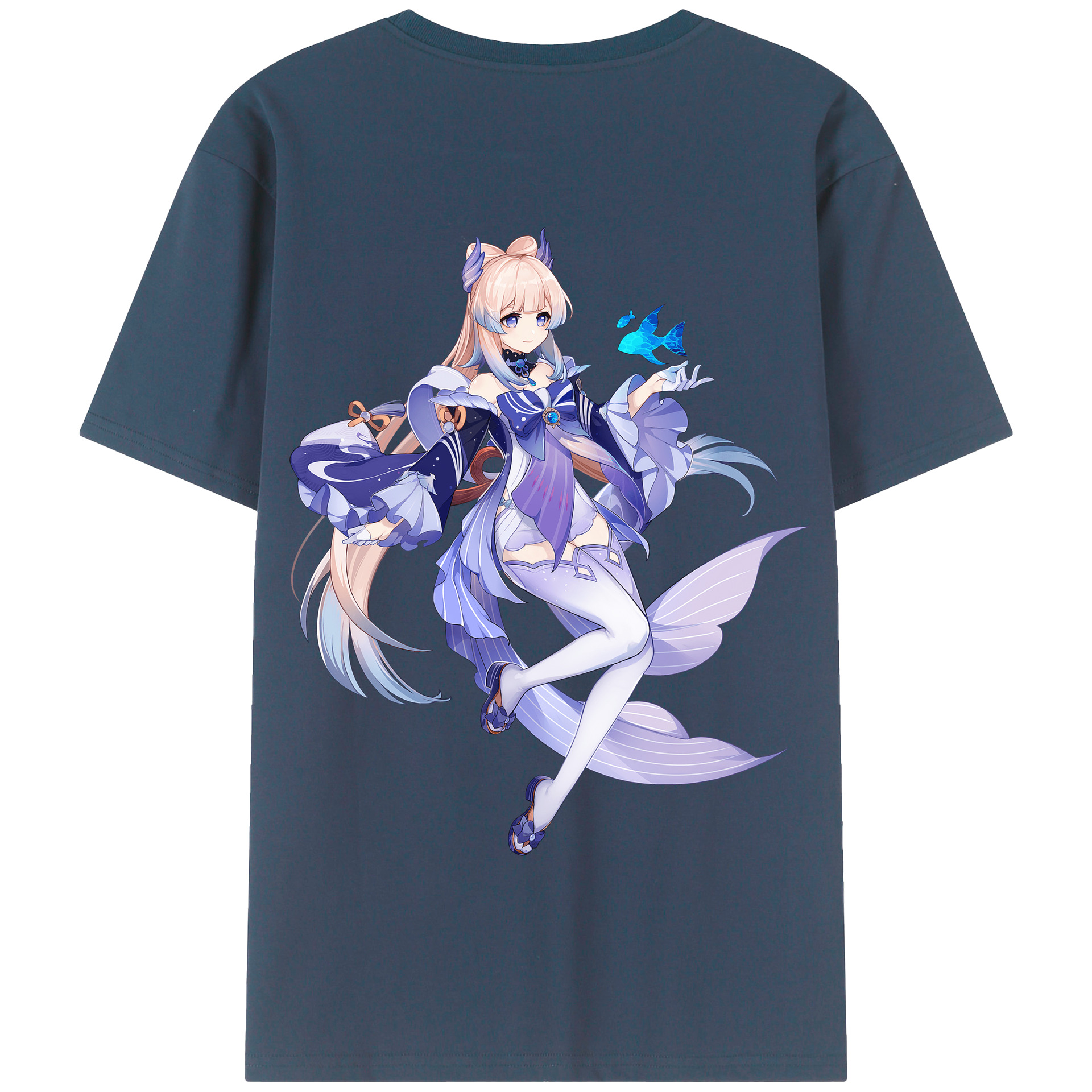 げんし神 珊瑚宮心海 サンゴノミヤ・ココミ genshin Sangonomiya Kokomi 綿100％半袖Tシャツ（背面プリント）