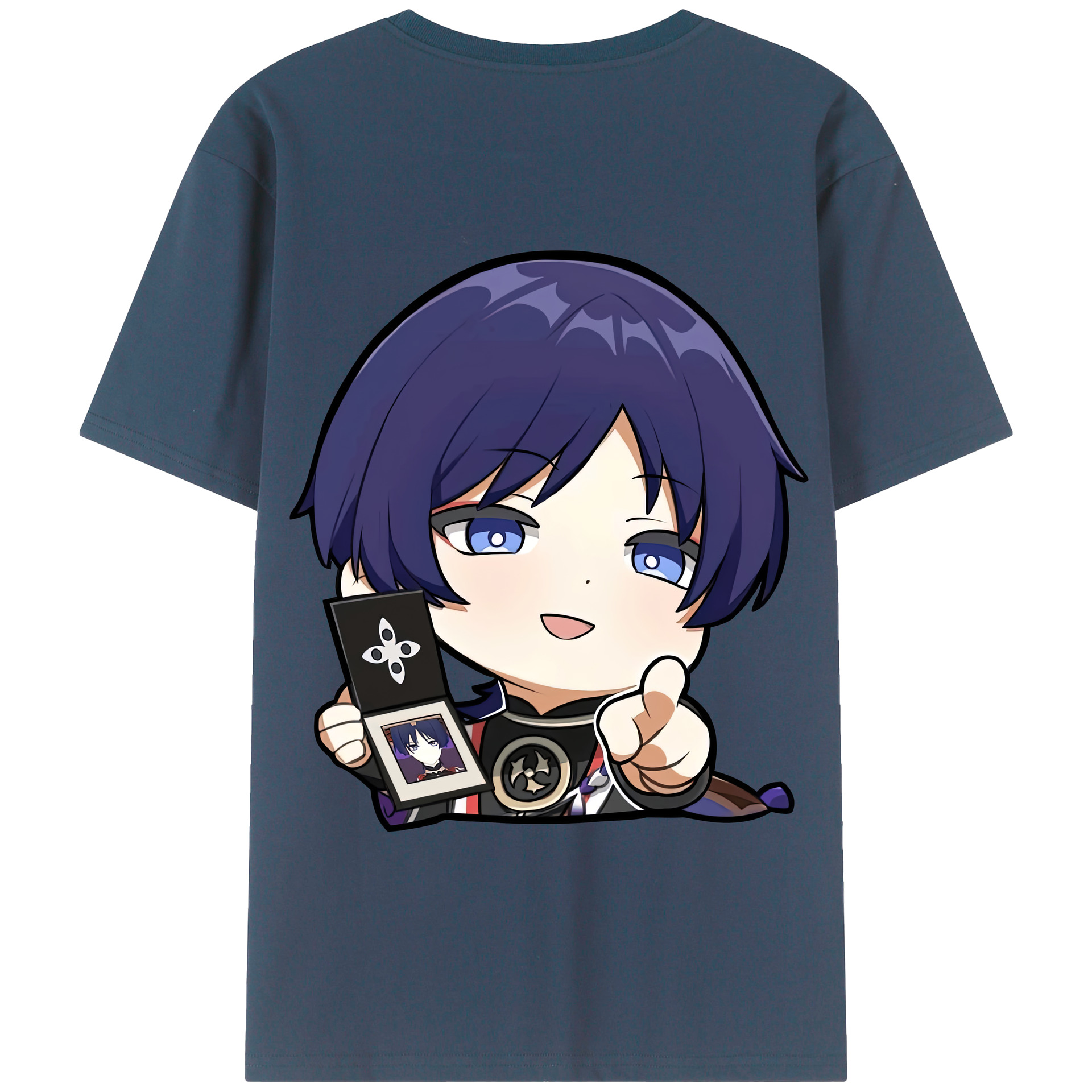 げんし神 さんペい genshin Sanpei 綿100％半袖Tシャツ（背面プリント）