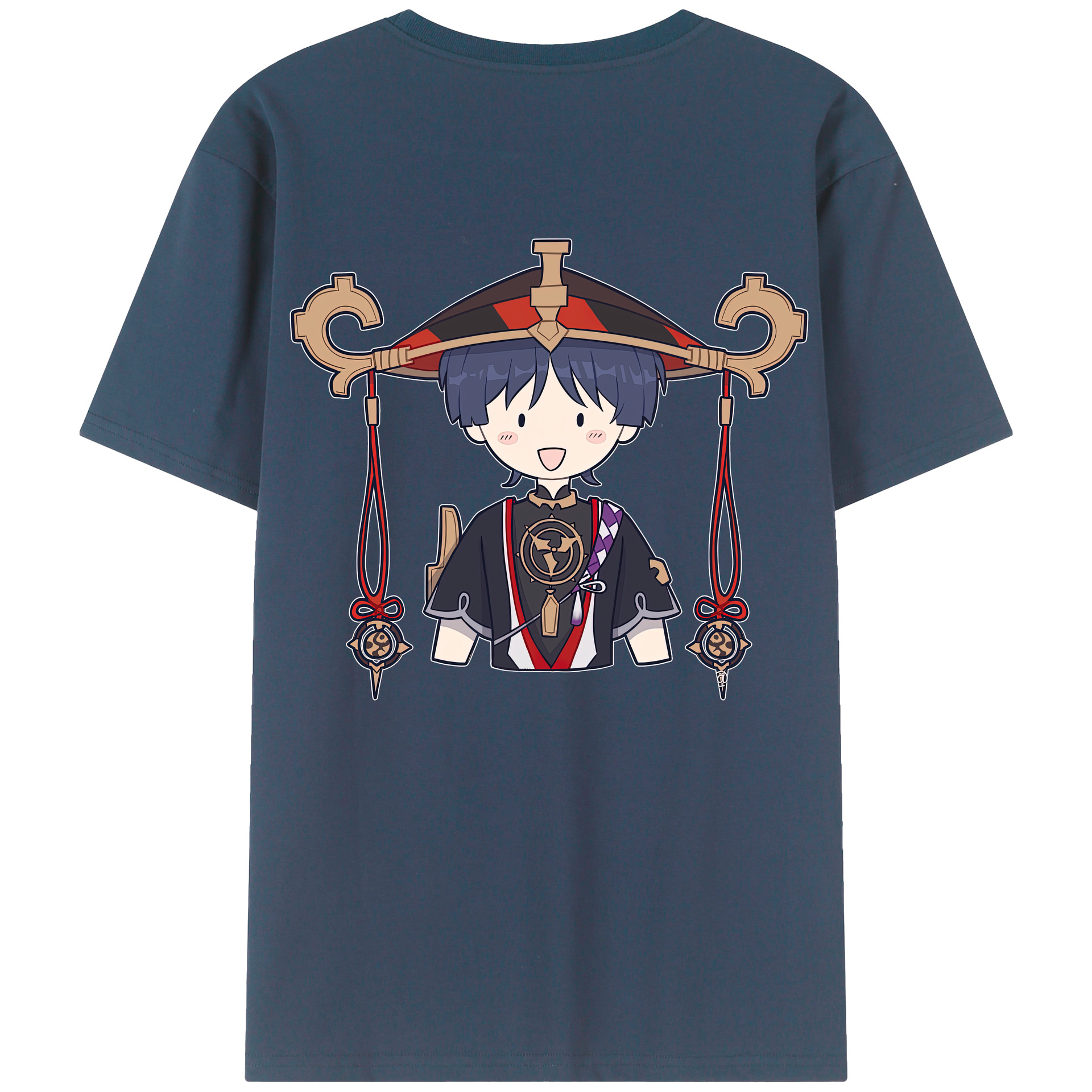 げんし神 さんペい genshin Sanpei 綿100％半袖Tシャツ（背面プリント）