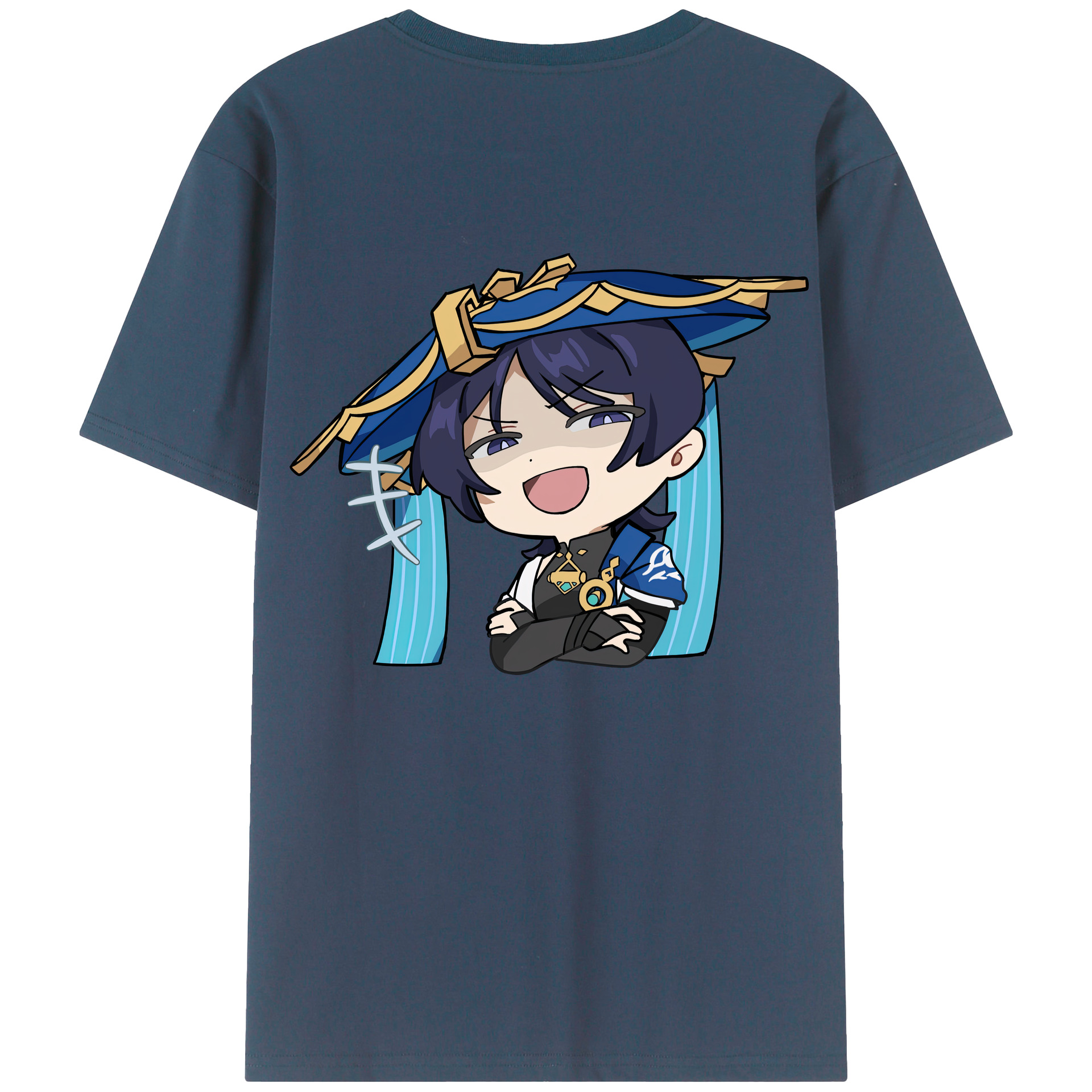 げんし神 さんペい genshin Sanpei 綿100％半袖Tシャツ（背面プリント）
