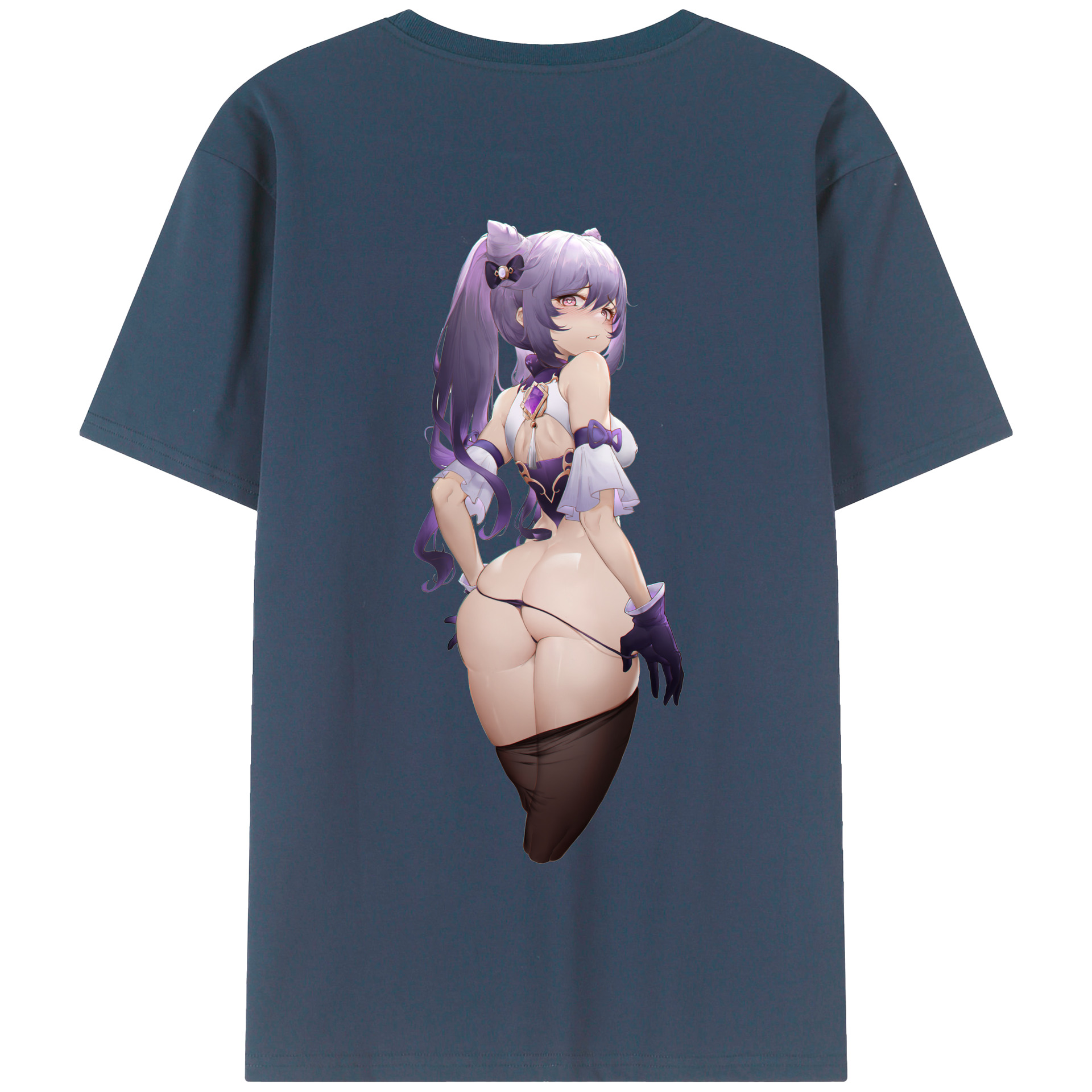 げんし神 刻晴 こくせい genshin Kokusei 綿100％半袖Tシャツ（背面プリント）
