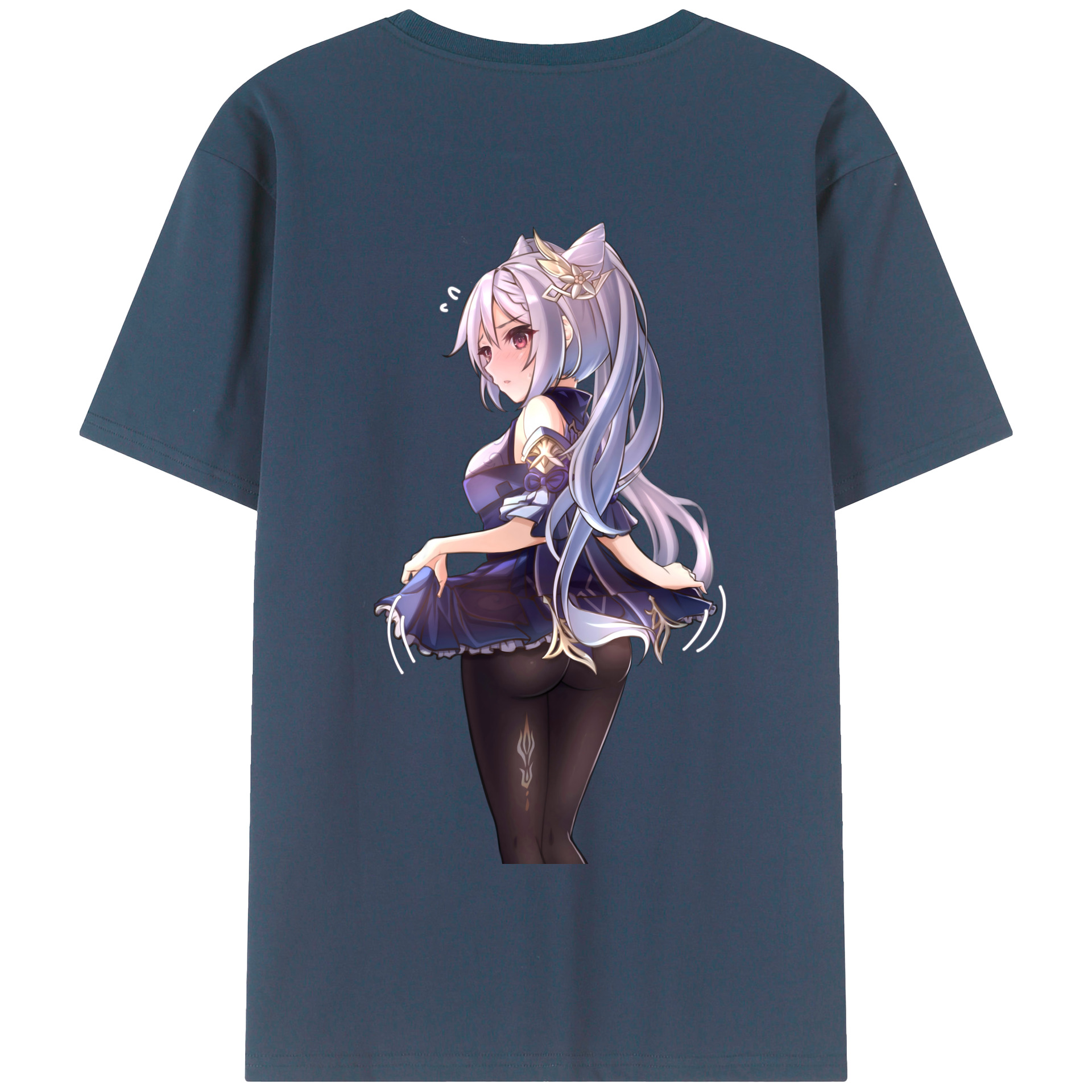 げんし神 刻晴 こくせい genshin Kokusei 綿100％半袖Tシャツ（背面プリント）