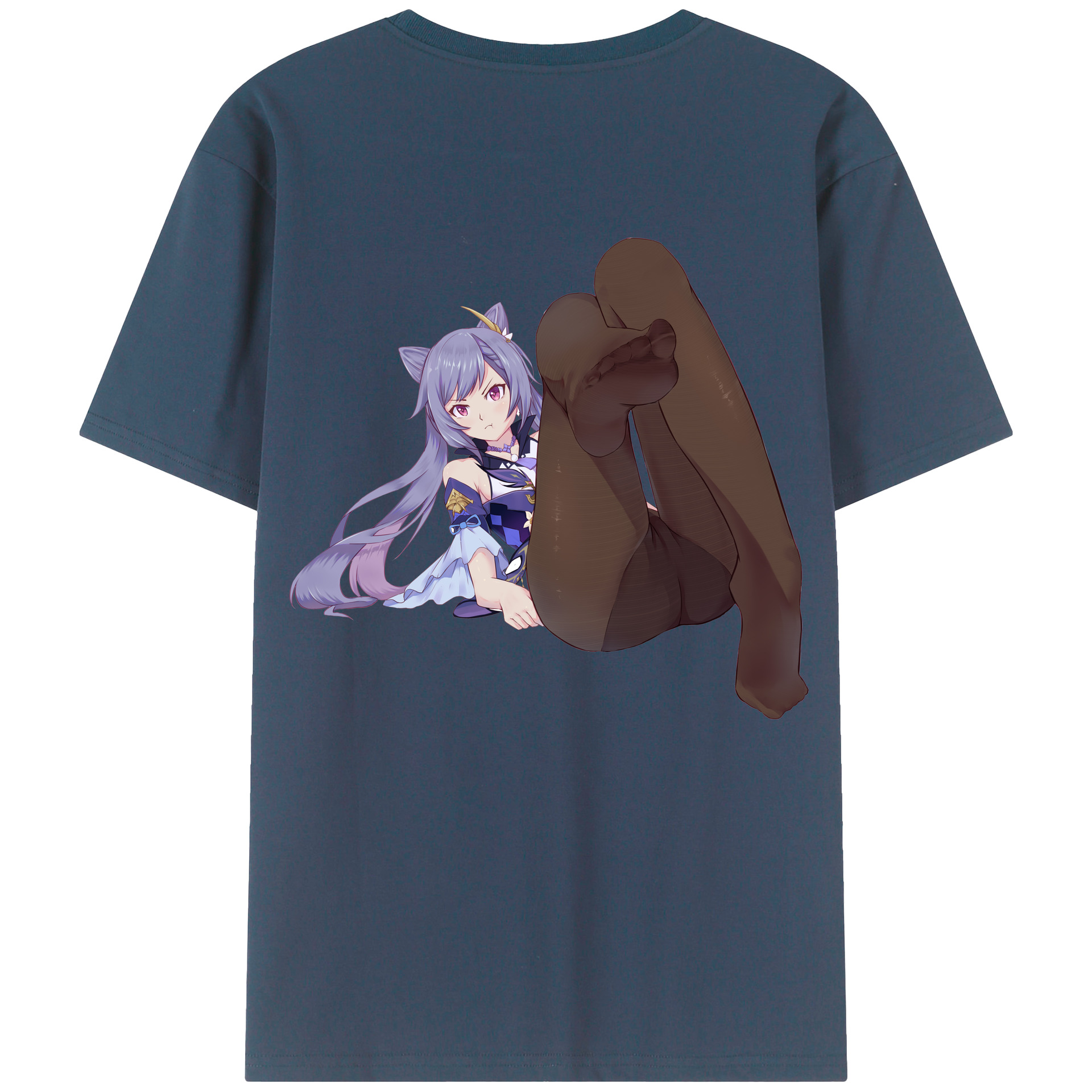げんし神 刻晴 こくせい genshin Kokusei 綿100％半袖Tシャツ（背面プリント）