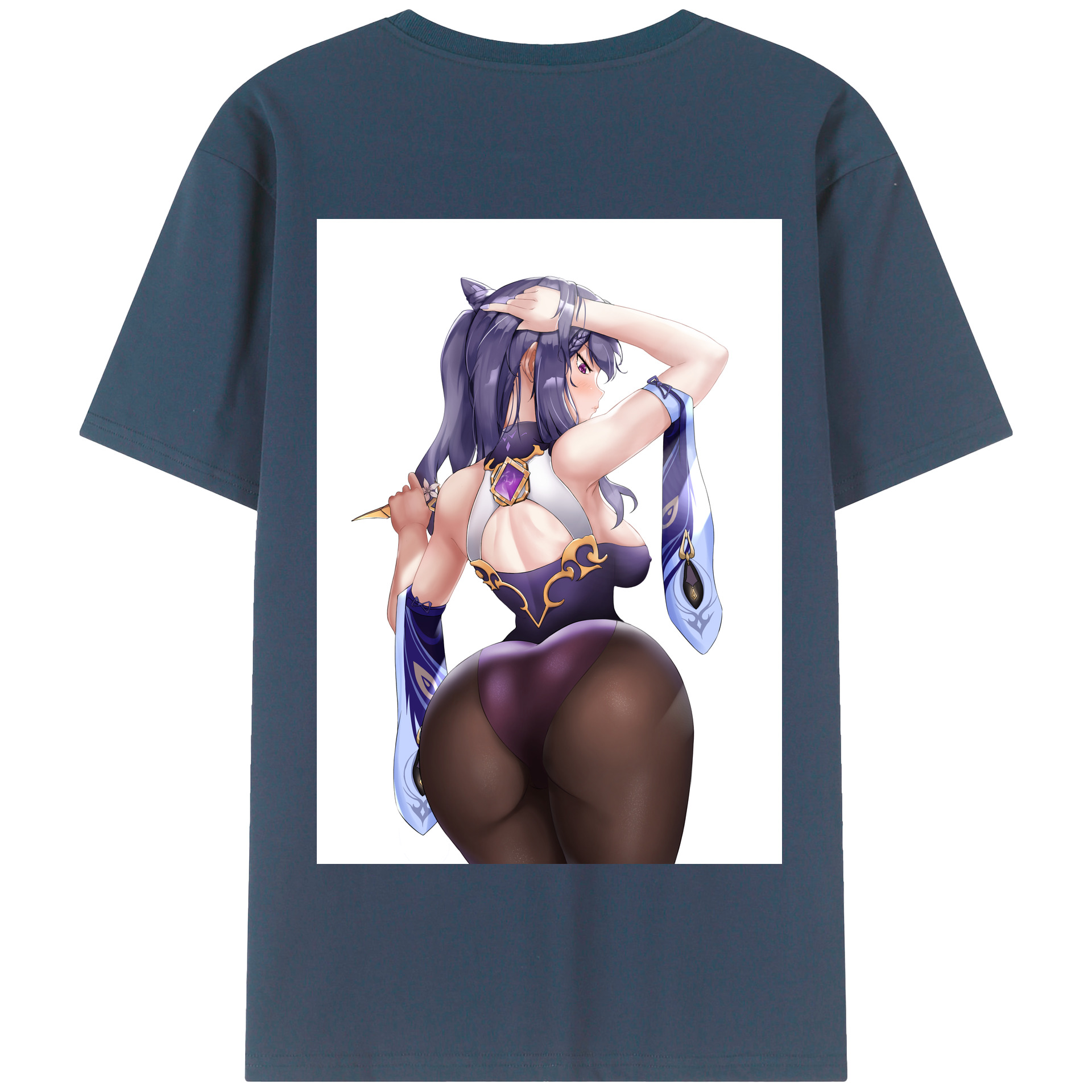 げんし神 刻晴 こくせい genshin Kokusei 綿100％半袖Tシャツ（背面プリント）