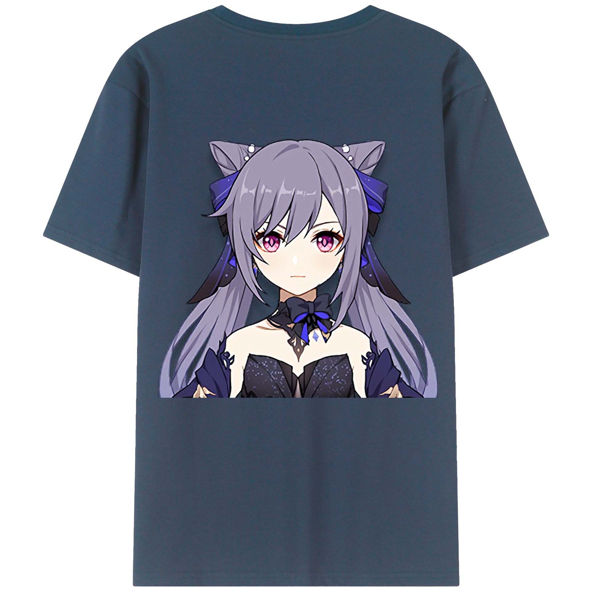 げんし神 刻晴 こくせい genshin Kokusei 綿100％半袖Tシャツ（背面プリント）