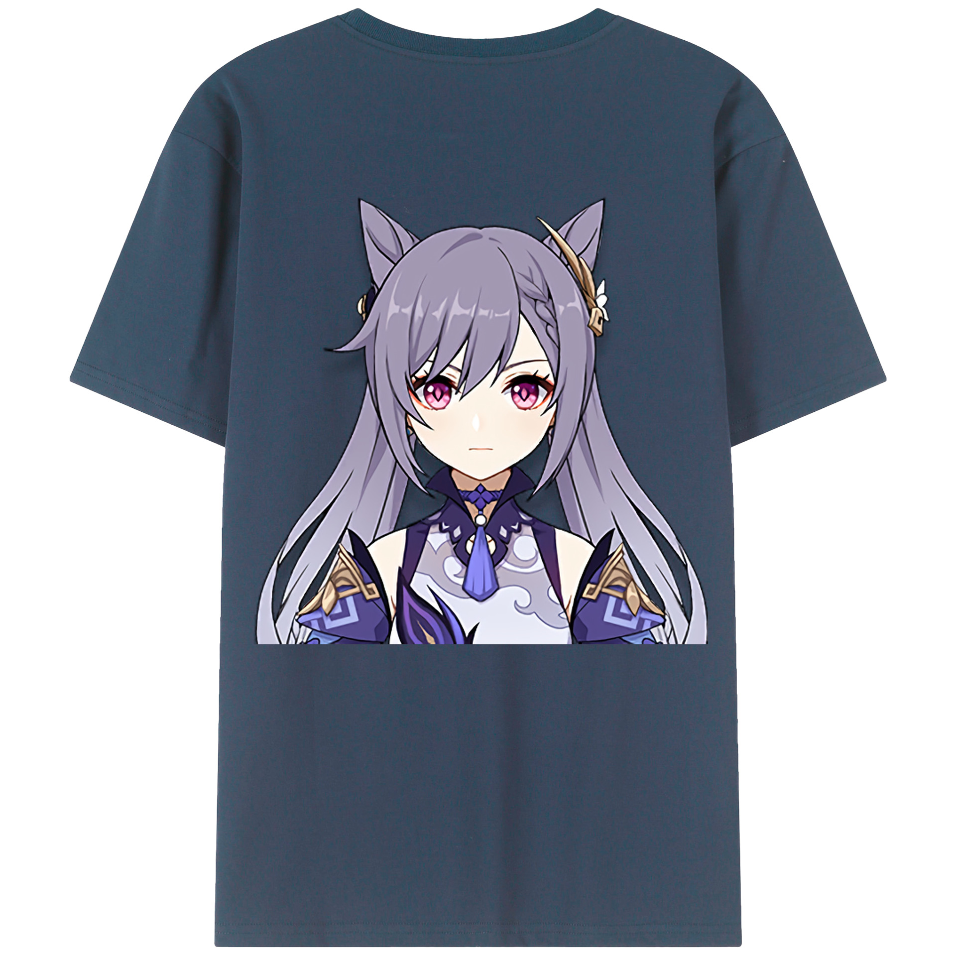 げんし神 刻晴 こくせい genshin Kokusei 綿100％半袖Tシャツ（背面プリント）