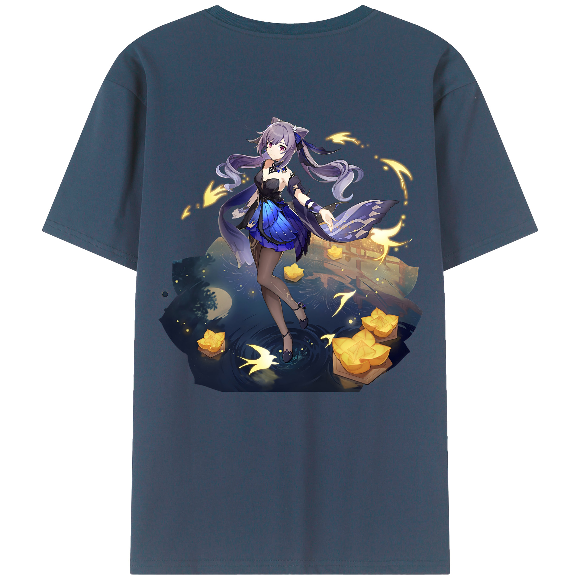 げんし神 刻晴 こくせい genshin Kokusei 綿100％半袖Tシャツ（背面プリント）