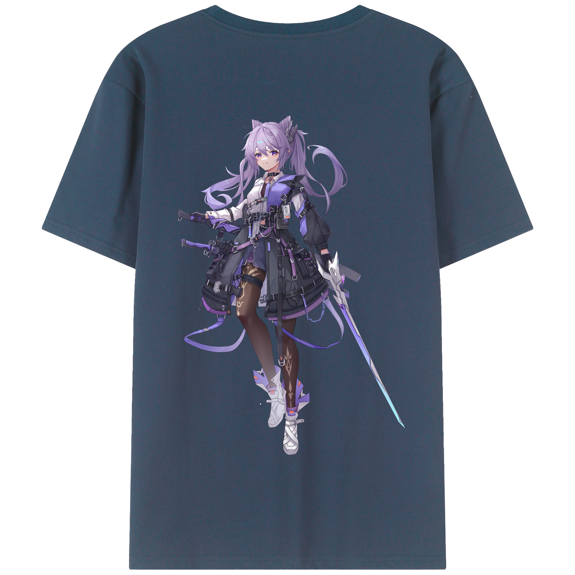 げんし神 刻晴 こくせい genshin Kokusei 綿100％半袖Tシャツ（背面プリント）