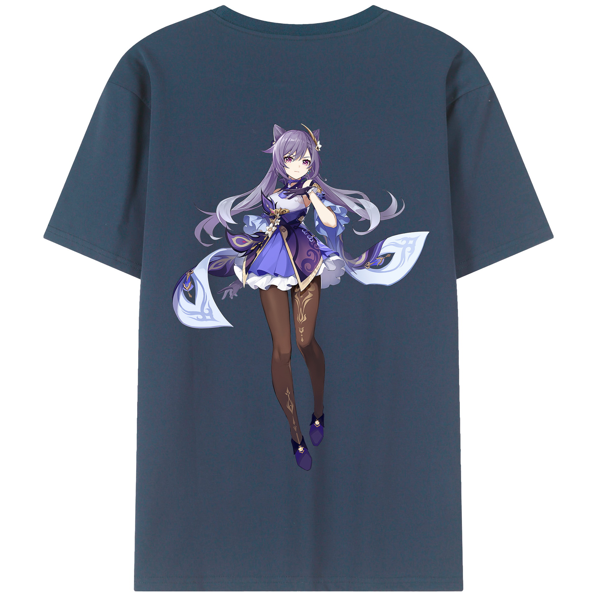 げんし神 刻晴 こくせい genshin Kokusei 綿100％半袖Tシャツ（背面プリント）