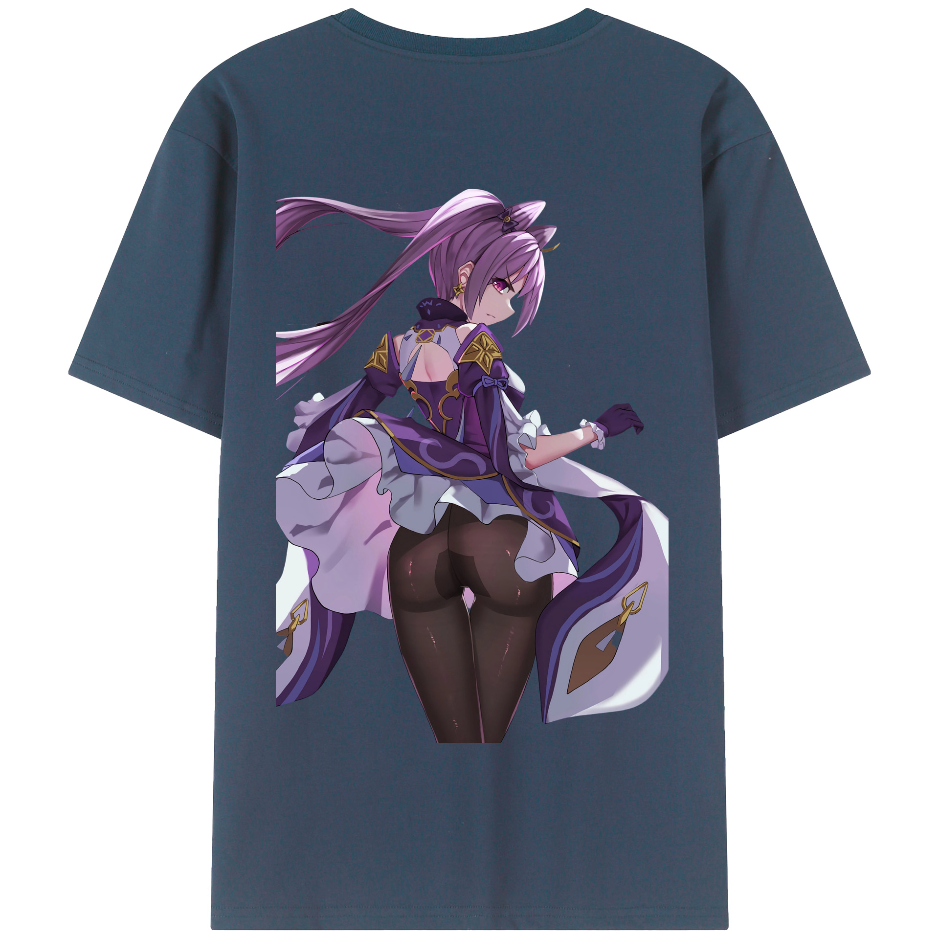 げんし神 刻晴 こくせい genshin Kokusei 綿100％半袖Tシャツ（背面プリント）